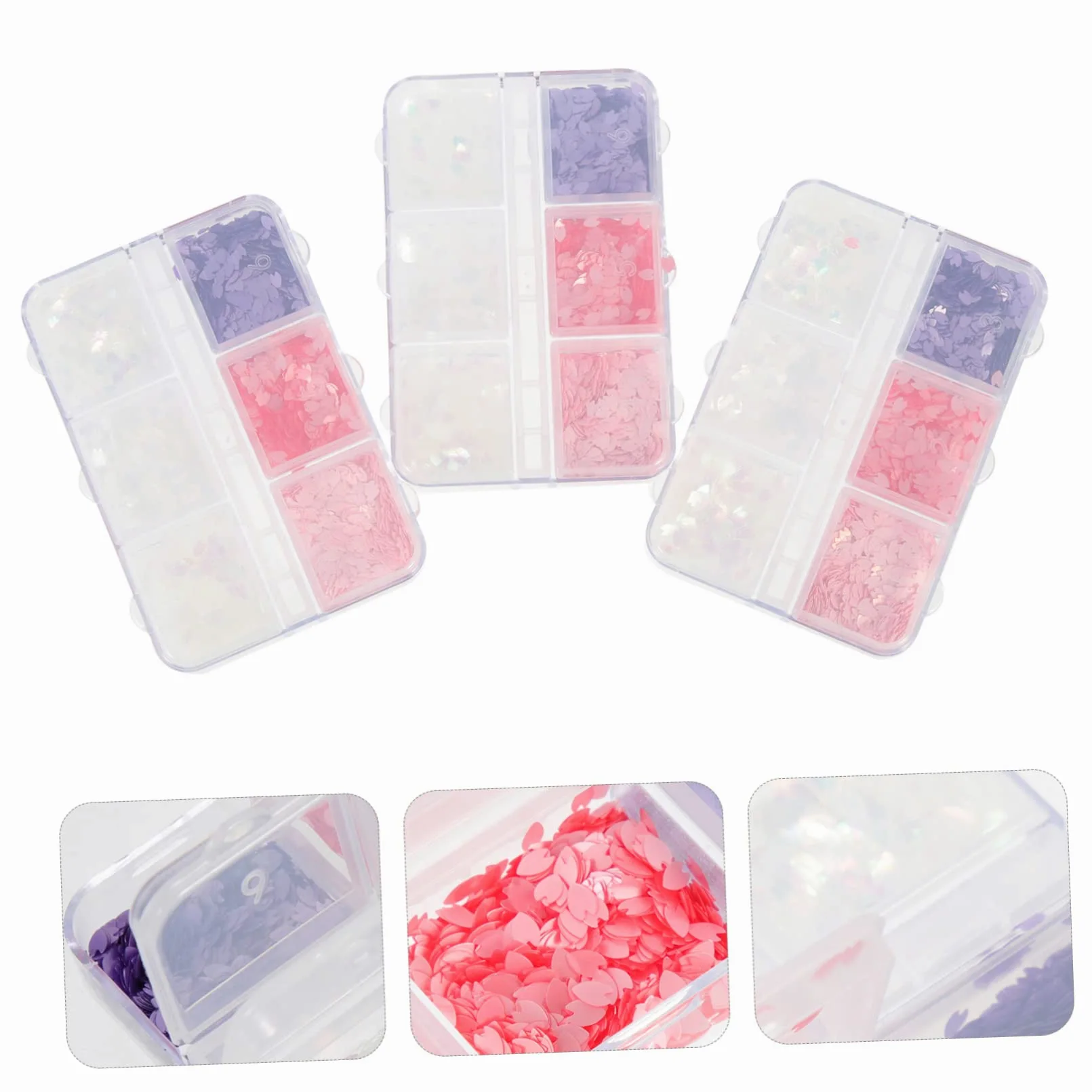 minkissy 4 Set Di Glitter Per Unghie Paillettes - Decorazioni Per Nail Art Per Ragazze Ornamenti Per Manicure Per *4