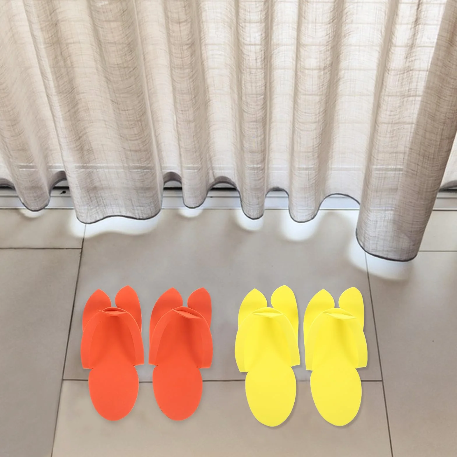 12 Paia di Ciabatte Monouso Estetica in Schiuma Eva Leggere e Pieghevoli per Pedicure in Hotel e Uso Professionale Spa Colore Casuale