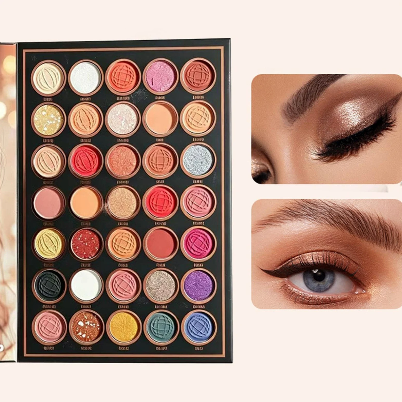 Palette di Ombretti Illuminante Portatile A Forma Di Libro | Trucco Occhi Con Ombretti Per La Bellezza Quotidiana, Gli Appuntamenti, Le Feste, Gli Spostamenti, Gli Eventi Ed I Viaggi