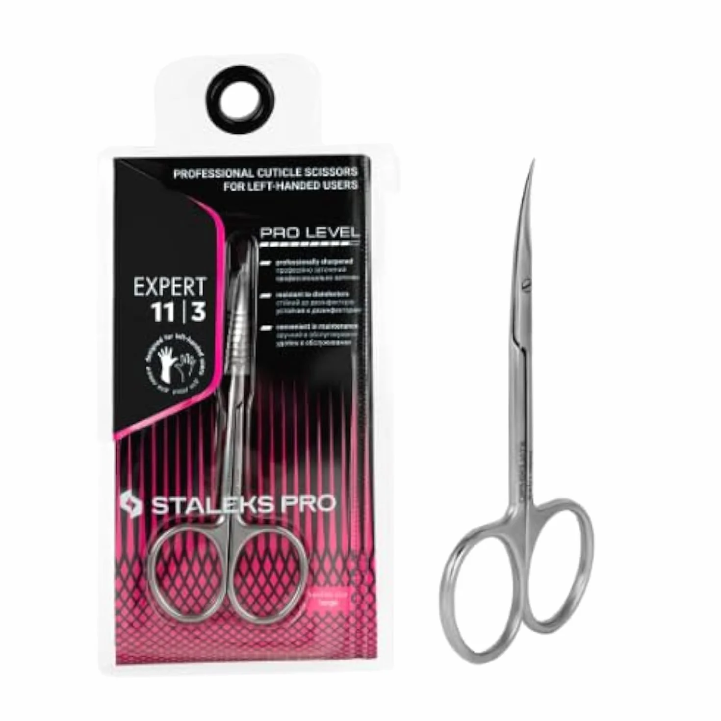STALEKS PRO Forbici per cuticole per mancini Acciaio inossidabile Expert SE 11/3