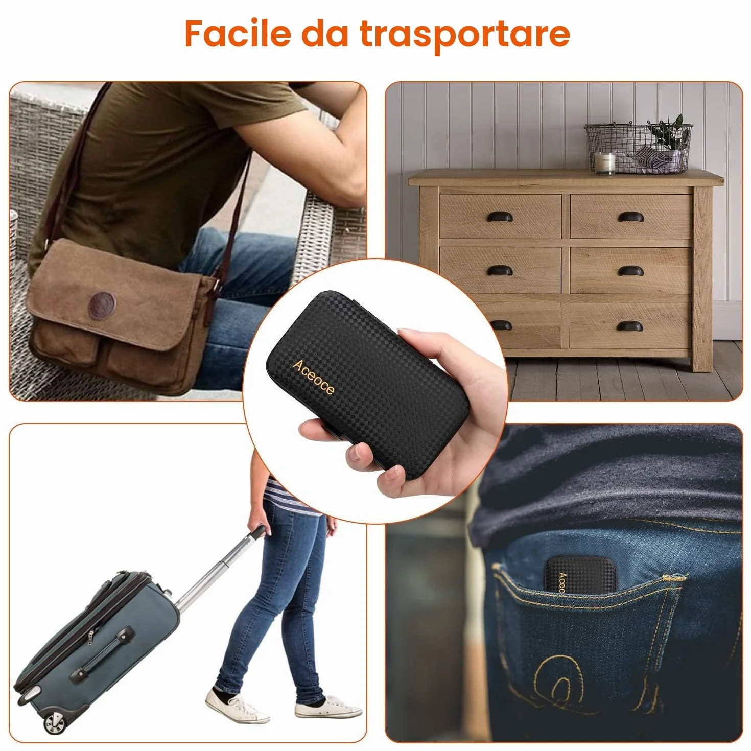 Set manicure da viaggio professionale per uomo, kit cura unghie con tagliaunghie