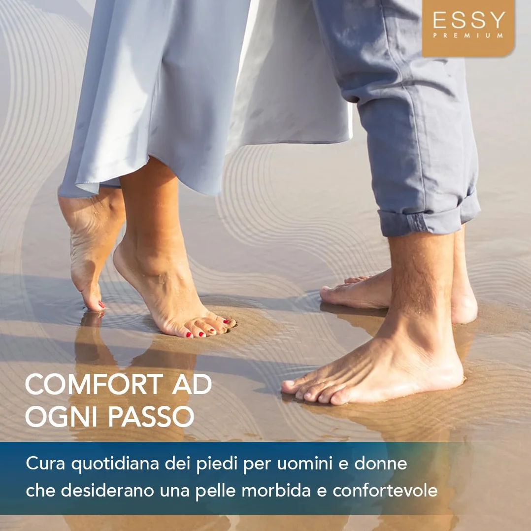 Essy Crema Piede, Crema Piedi Secchi Screpolati con Urea 10%, Idratante con Olio di Ricino per Piedi Ruvidi, Riparatore Talloni Screpolati per Nutrire e Ripristinare la Morbidezza, 125 ml