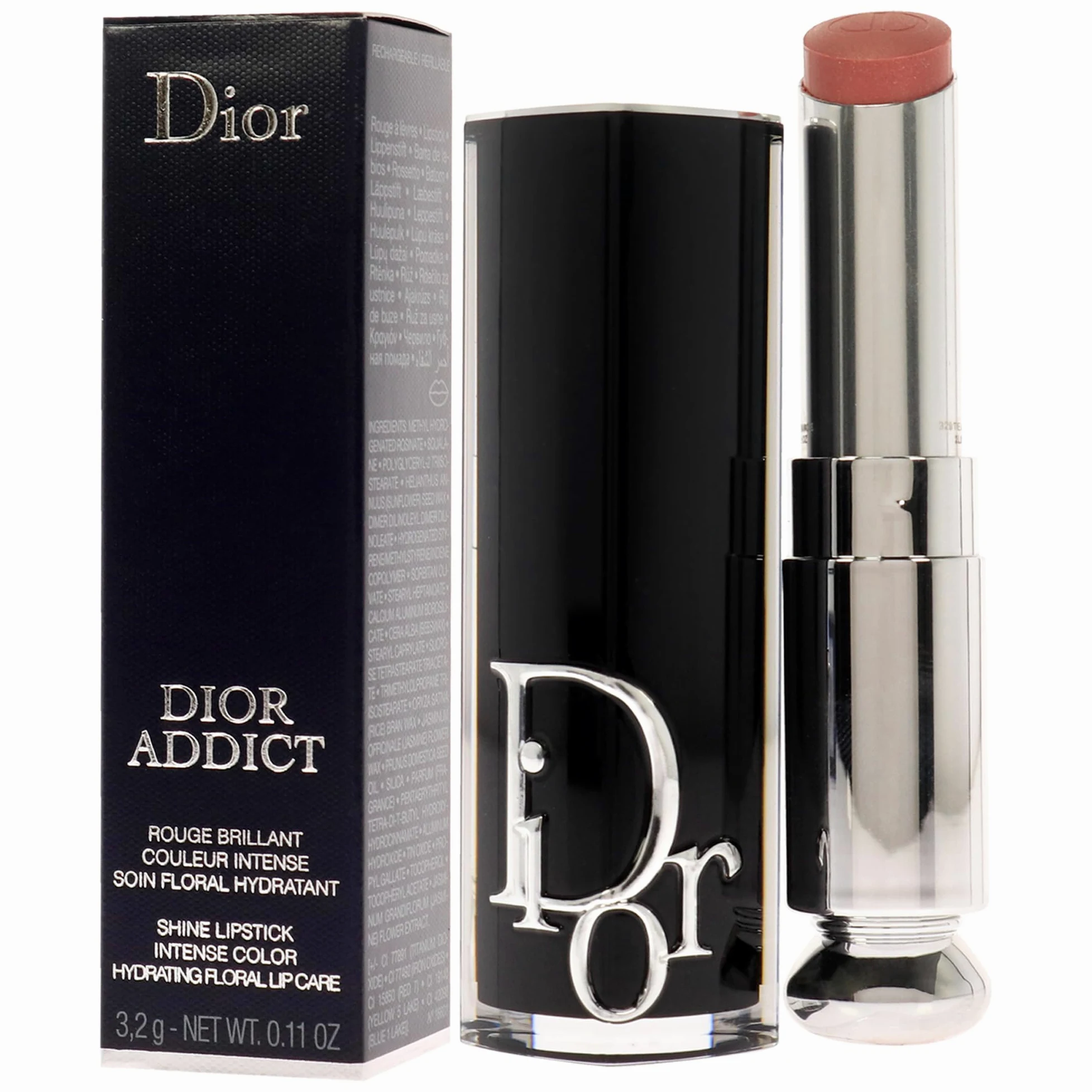DIOR Addict Shine Lipstick Intense Color Hydrating Floral Lip Care No.329 Tie & Dior (3.2 g)