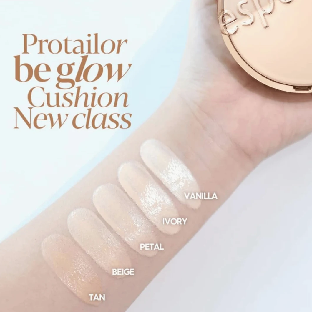 Еsроir - Pro Tailor Be Glow Cushion New Class Set #22 Petal SPF42 PA++, 2 x 13 g - Illuminating cushion Foundation with replaceable insert in a shade of light beige