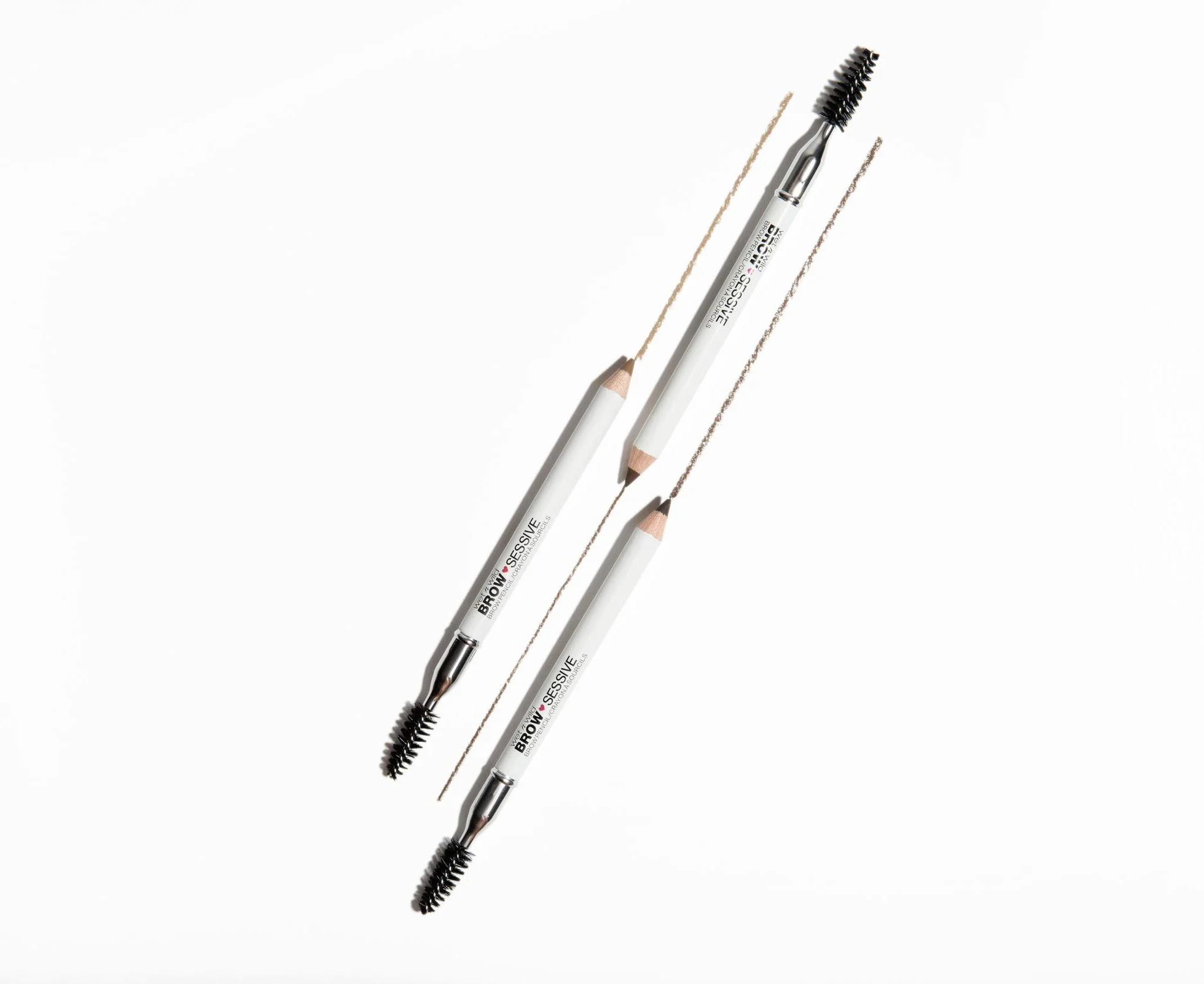 Wet n Wild, Matita Brow-Sessive, Matita a Doppia Punta con Pettinino per Sopracciglia Sottili e Spesse, Formula Naturale, Definizione del Colore Progressiva, Castano Scuro