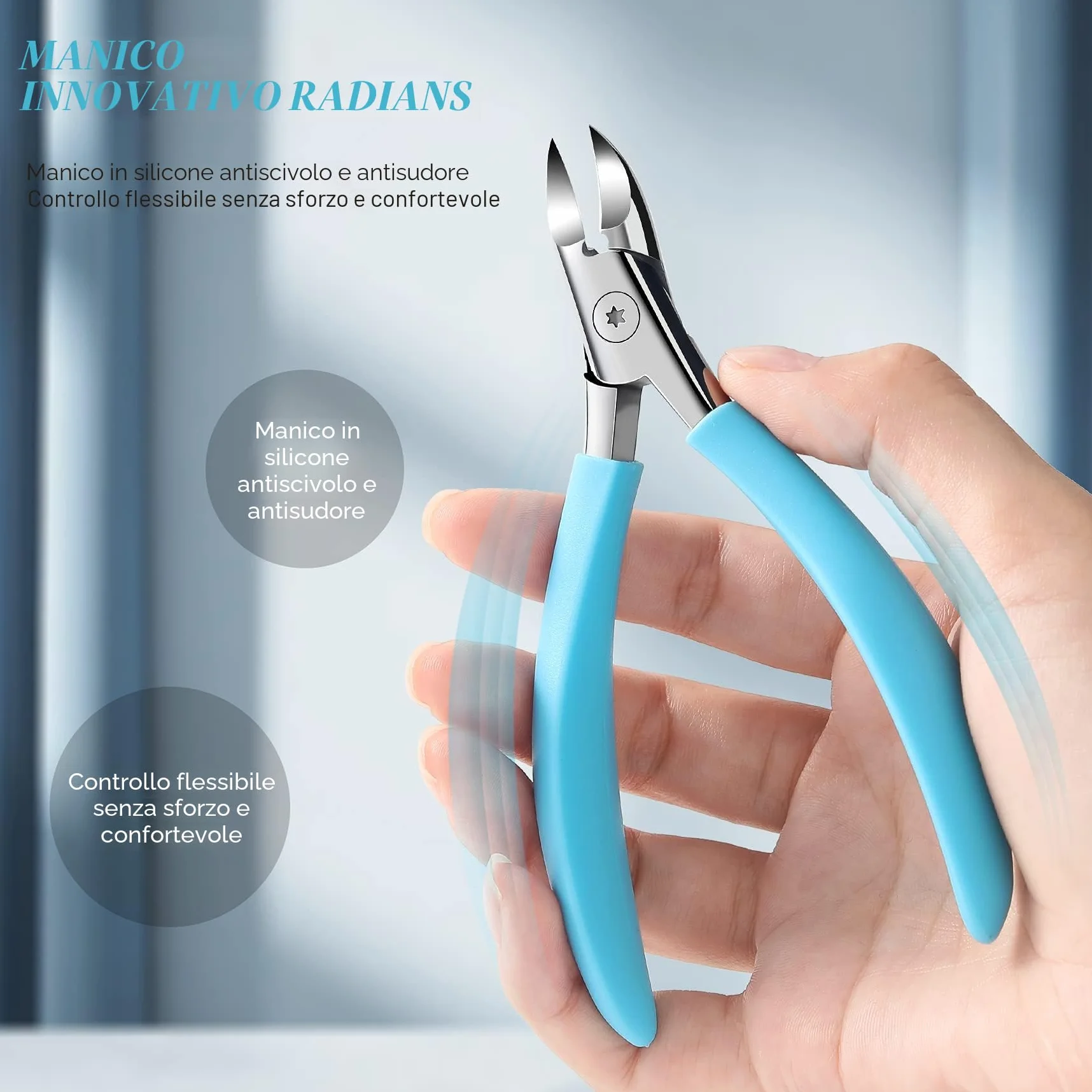 FVION Tagliaunghie Professionale Tronchesino per Unghie Spesse o Incarnite con Custodia in Metallo