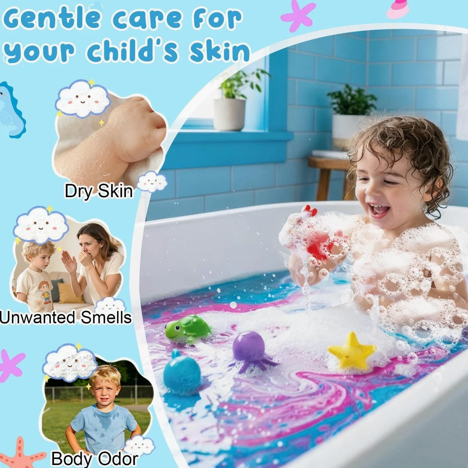 Bagnoschiuma Adulti Con Sali da Bagno Profumati e Giocattoli | 12 Bagni Schiuma per Bambini Per Donne Moglie Uomini Nonna Ragazze Giovani Famiglia Casa Viaggio