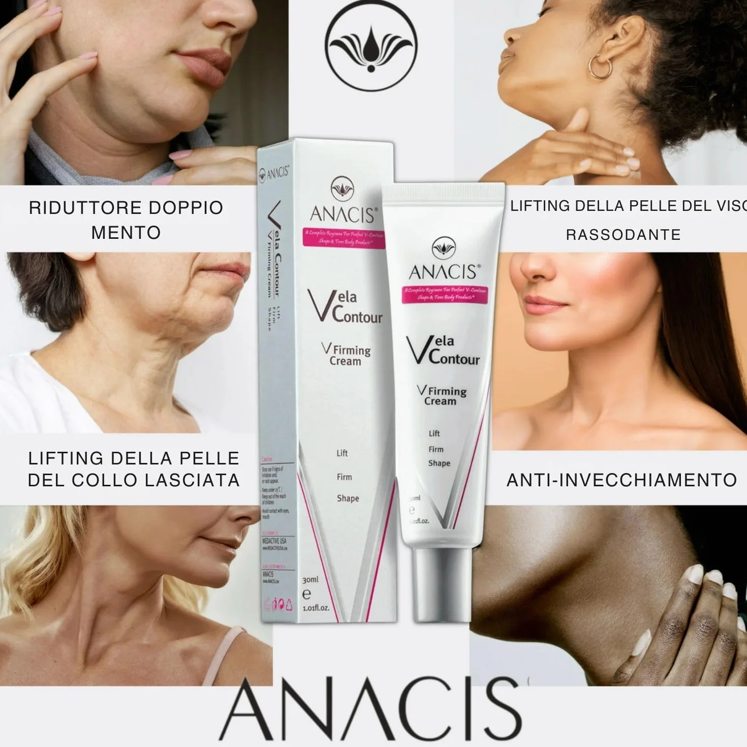 Crema Collo Avanzata - Crema Antietà Collo Mento E Mascella Per Donne E Uomini 30 ml