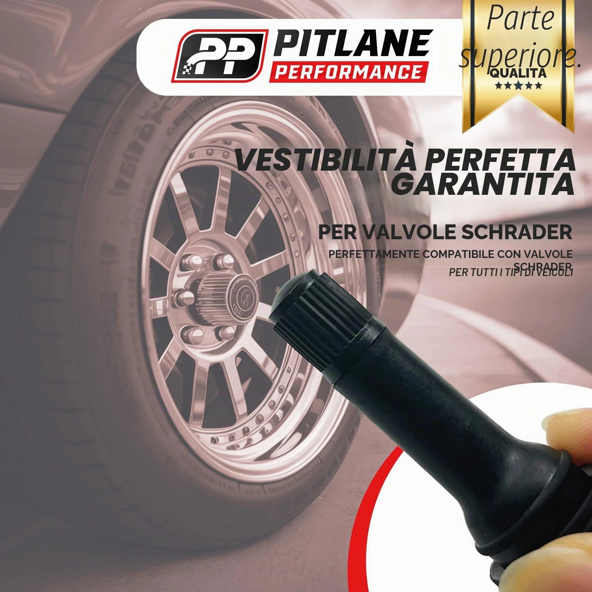 Tappi Coprivalvola per Pneumatici Compatibili Auto SUV Moto Bici Coperture Valvola Schrader Resistenti Guarnizione Interna Nero