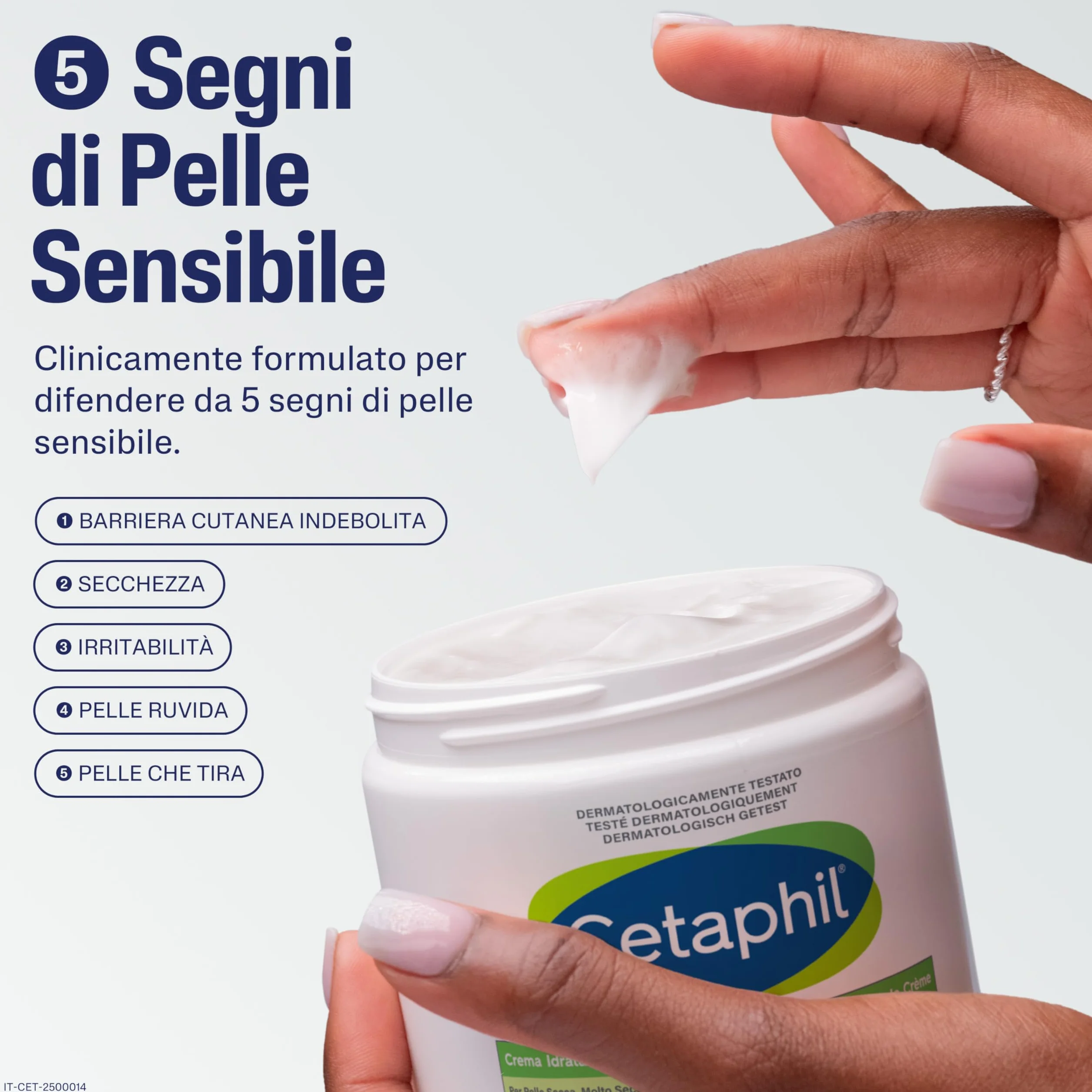 Cetaphil Crema Idratante Viso e Corpo 450g + Emulsione Detergente 29ml, Senza Profumo