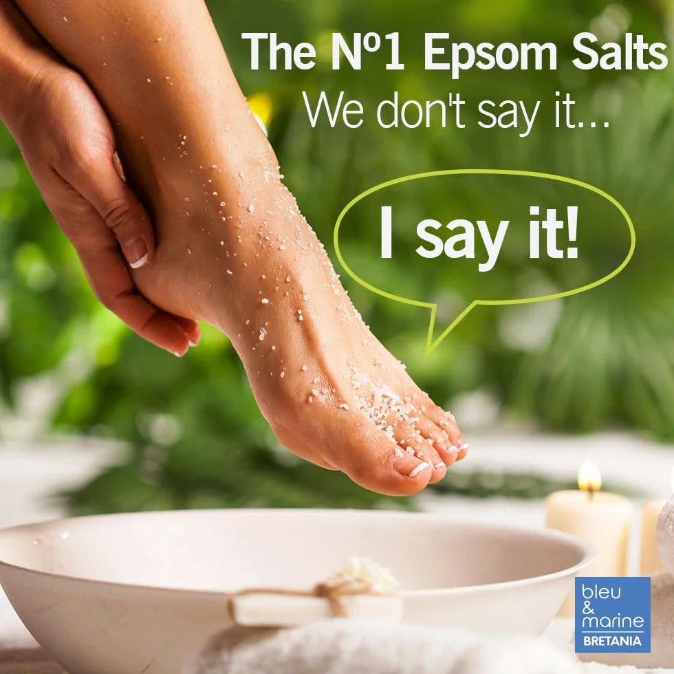 Sali da Pediluvio, Riparazione Unghie Danneggiate, Sale Epsom e Oli Essenziali, Magnesio per Bagno, Piedi, Mani, Pediluvio 500 g, Pedicure, Deodorante per Piedi, Calli