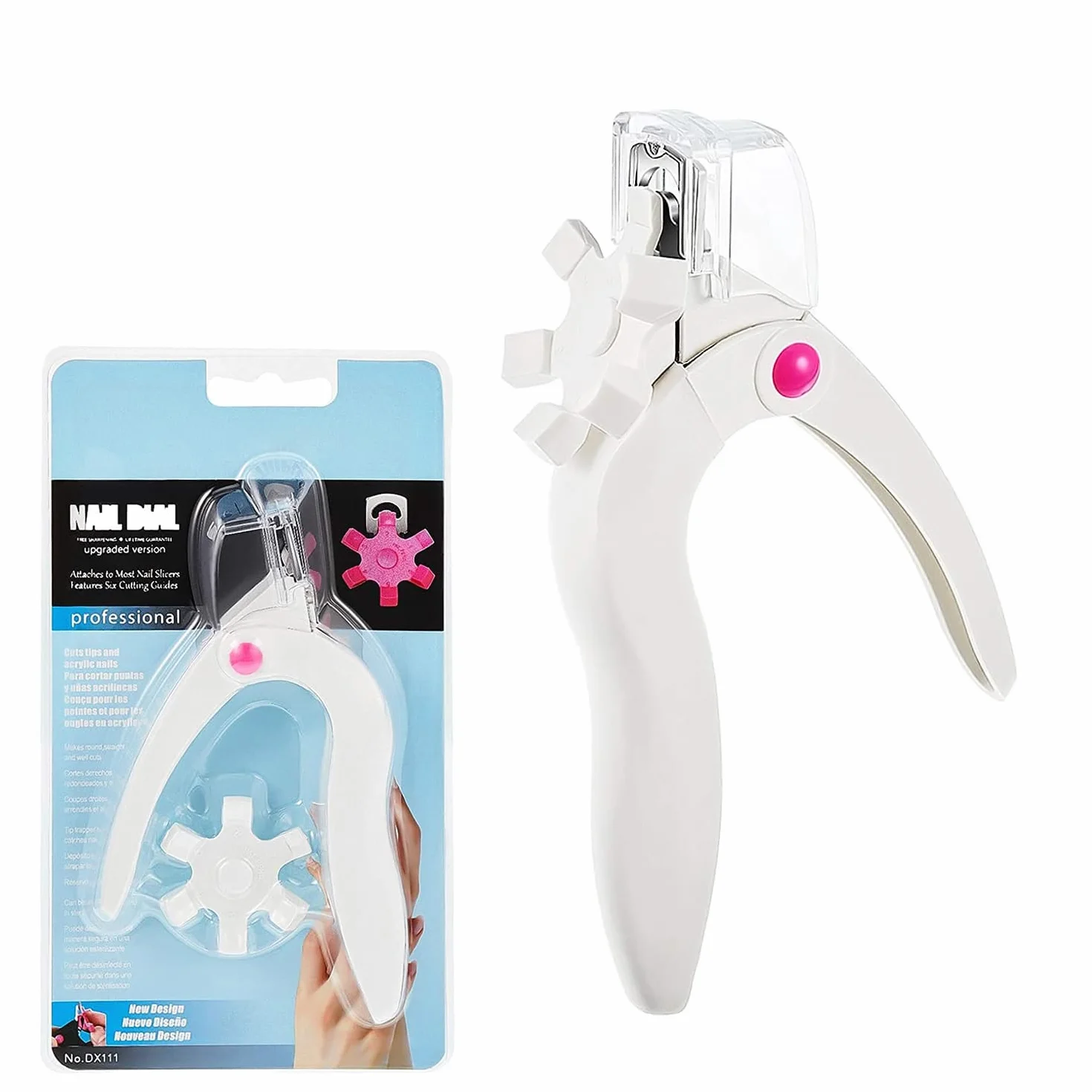 Tagliaunghie Professionale in Acciaio Inossidabile per Unghie Finte in Gel con Lame Removibili