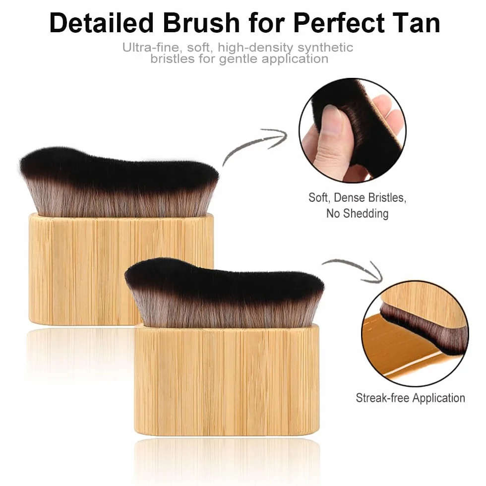 3 in 1 Kit Guanto Autoabbronzante Guanto per Autoabbronzante Self Tanning Mitt Applicatore Abbronzatura Spalma Crema Schiena Pennello Autoabbronzante Guanti Applicatore Crema Schiena