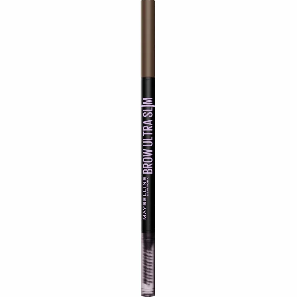 Maybelline New York Matita per Sopracciglia, Sopracciglia Definite, Formula Che Non Si Sfalda, Con Punta di Precisione e Pettinino, Brow Ultra Slim, Tonalità Deep Brown, 7,2 g