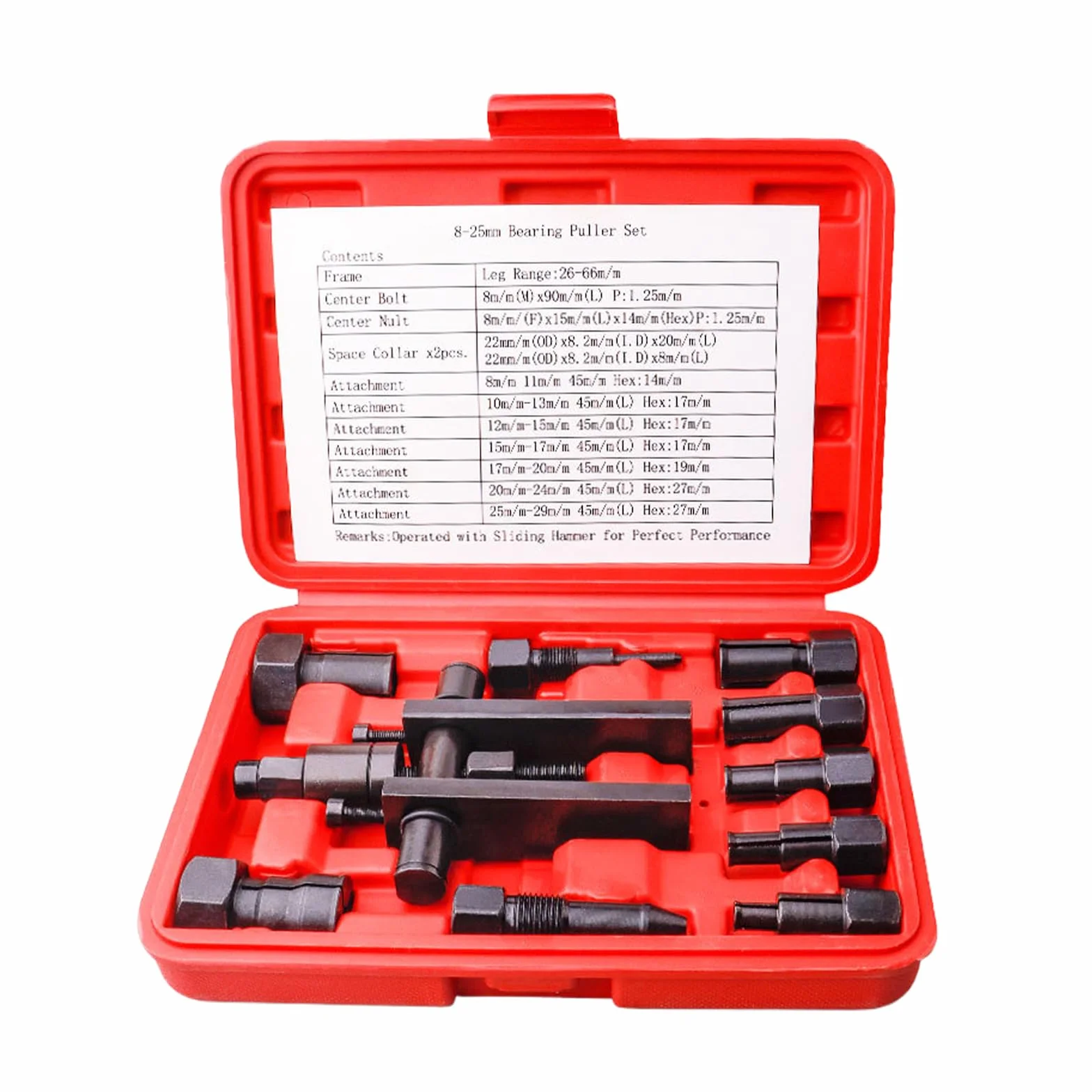 Set di 10 estrattori per cuscinetti interni per moto, 8-25 mm, rimozione cuscinetto ruota