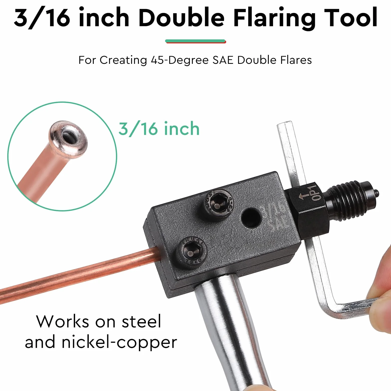 Set di Attrezzi Svasature Tubi Freno da 3/16" (4,75 mm) per Doppie Svasatura 45° SAE