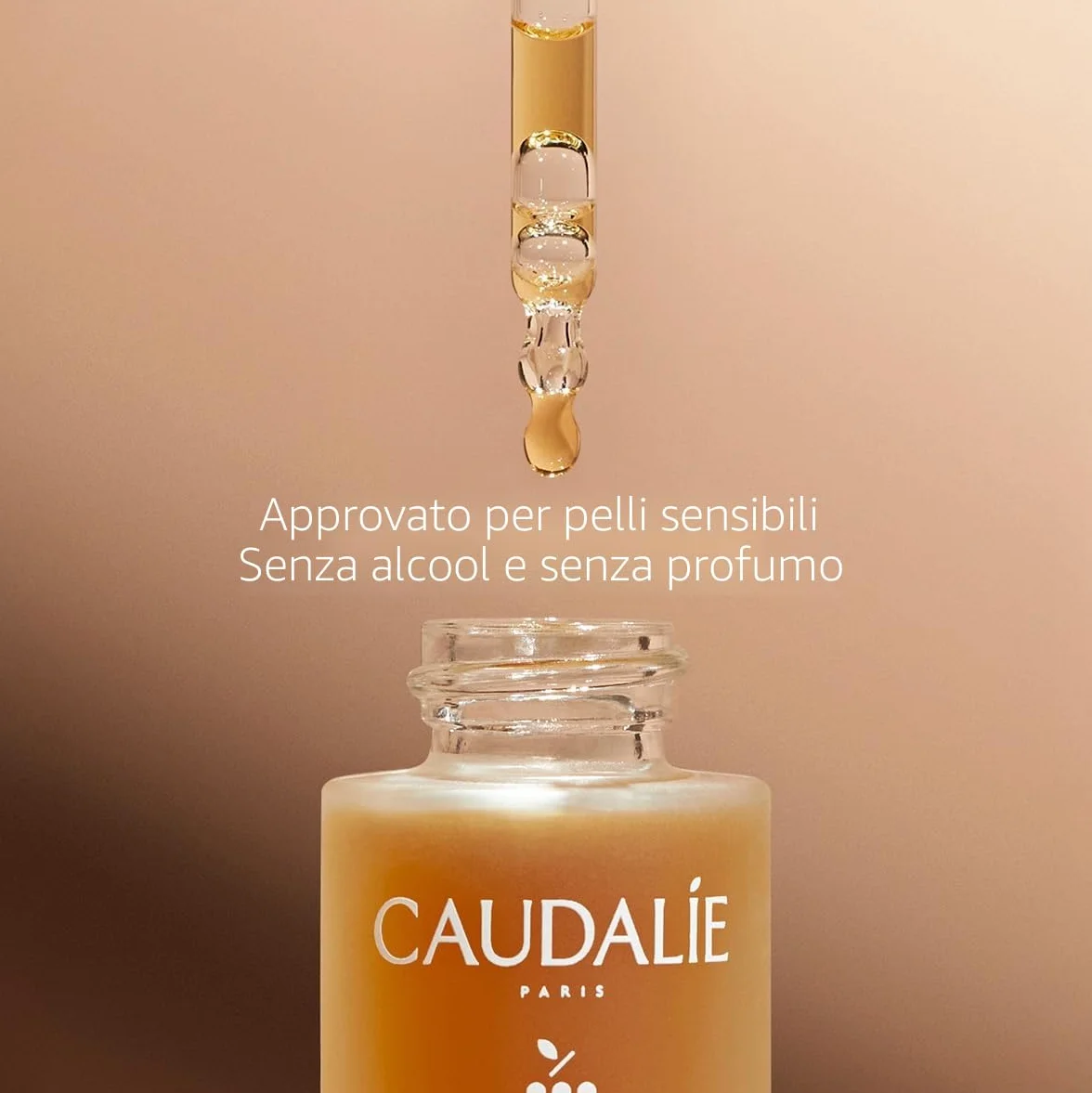 Caudalie Gocce Solari Autoabbronzanti 15 mL - Abbronzatura Graduale, Acqua d'Uva Bio, DHA Naturale, 99% Origine Naturale