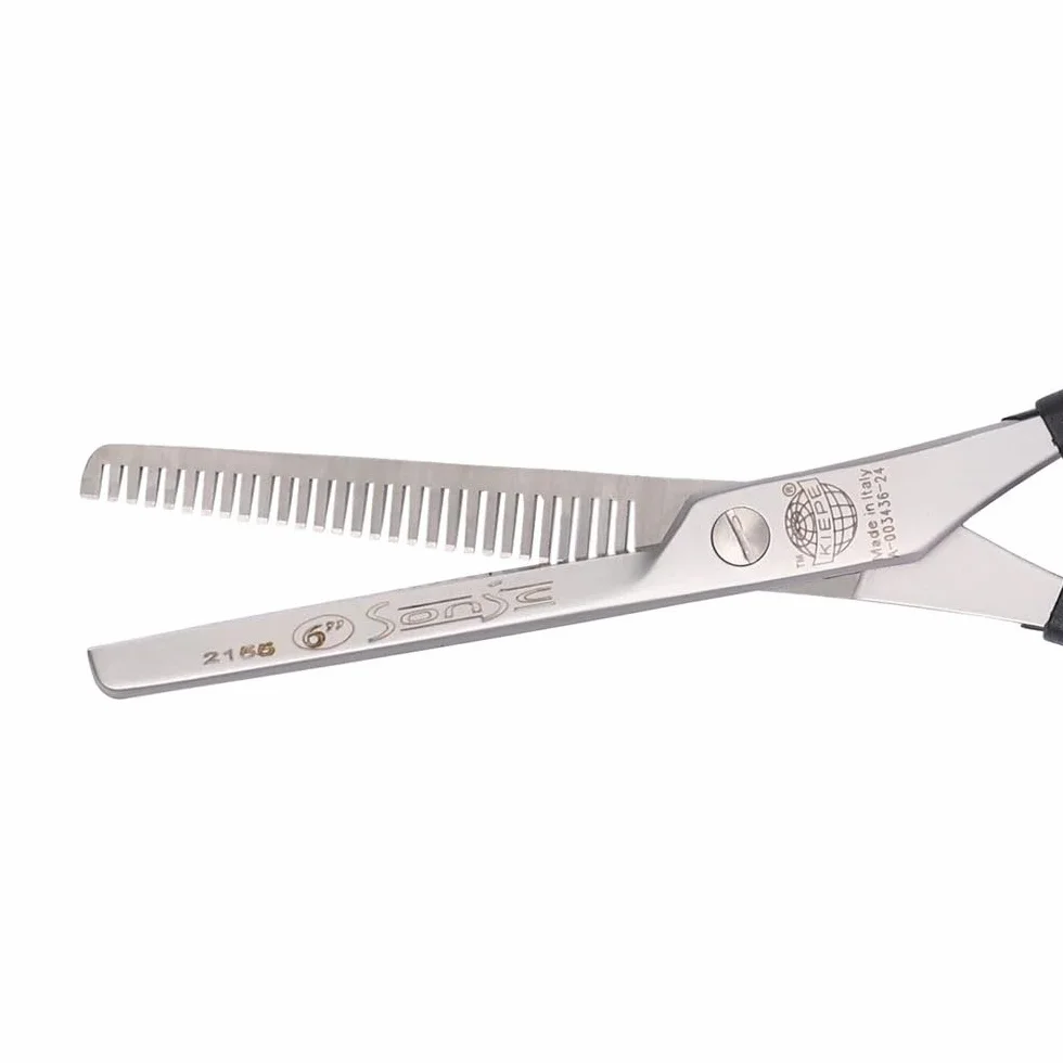 Kiepe 2155 Sonic Forbice Professionale Sfoltire 6 Pollici 28 Denti Acciaio Inox Impugnatura Ergonomica Semi-Offset Made in Italy