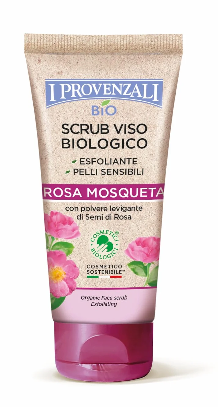 I Provenzali | Scrub Viso Biologico Rosa Mosqueta, 75 ml
