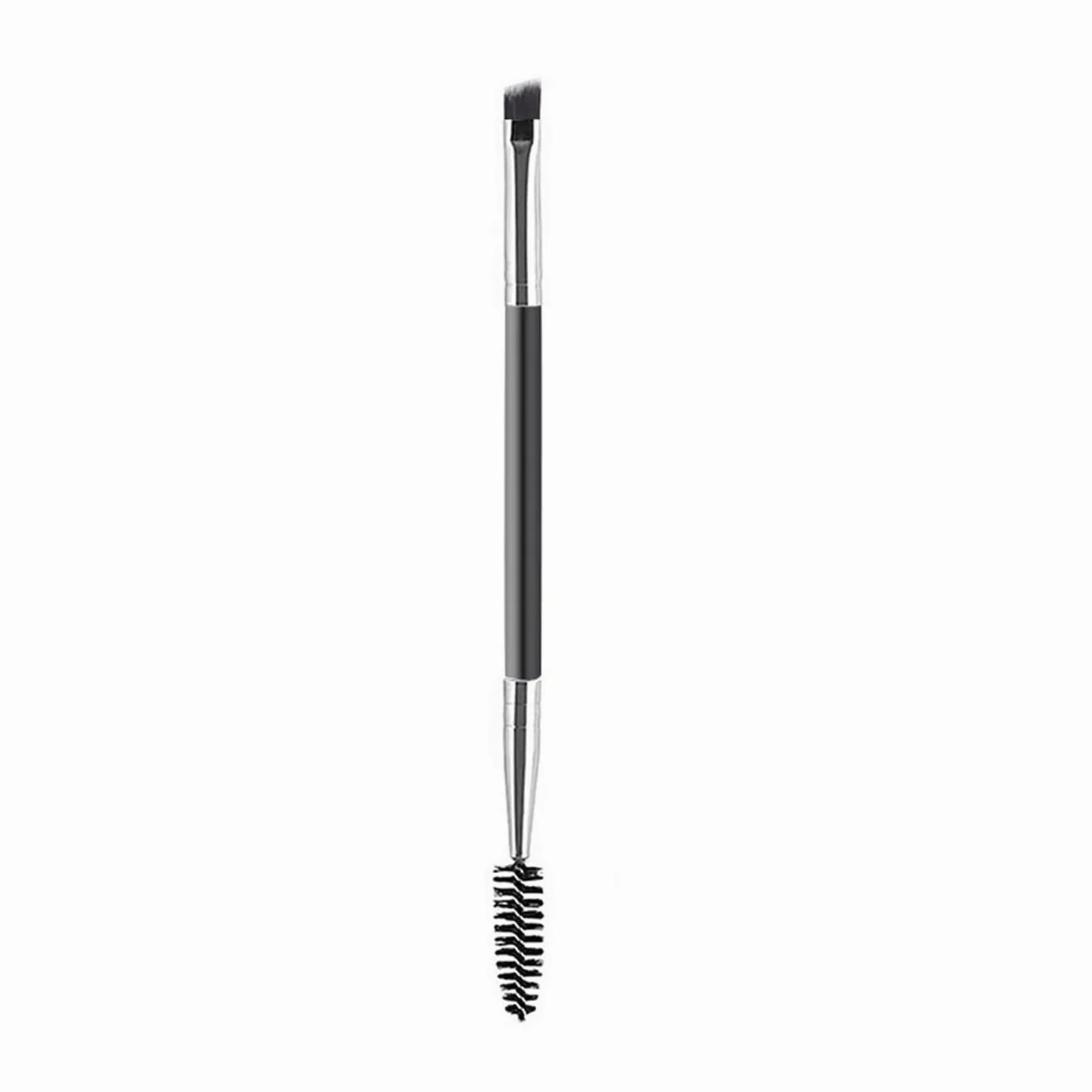 1pcs Pennello per Sopracciglia a Due Punte Spirale Diagonale Angolo Pennello per Trucco Manico Facile da trasportare Bellissimi Strumenti per Il Trucco Bellezza (Nero)