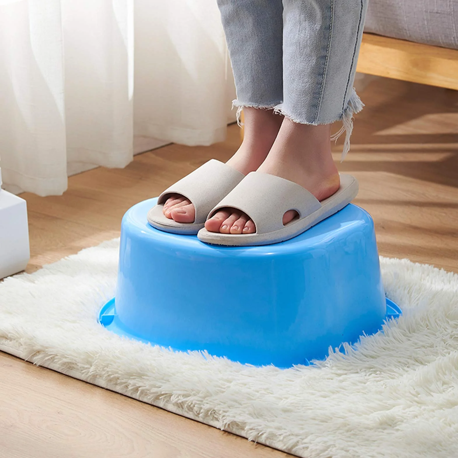 Pediluvio Idromassaggio Grande Plastica Vasca per Pediluvio, Piedi Cura Bagno Spa, per Pedicure Rilassare Disintossicazione e Massaggio, Sbarazzarsi di Calli Cuticole Pelle Morta (Purple)