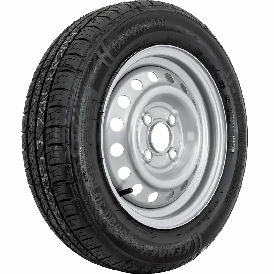 Kenda Ruota per rimorchio 155/70 R13 74N completa – Pneumatico 13 pollici 4 stagioni cerchione acciaio 4Jx13 H2 4x100 ET30