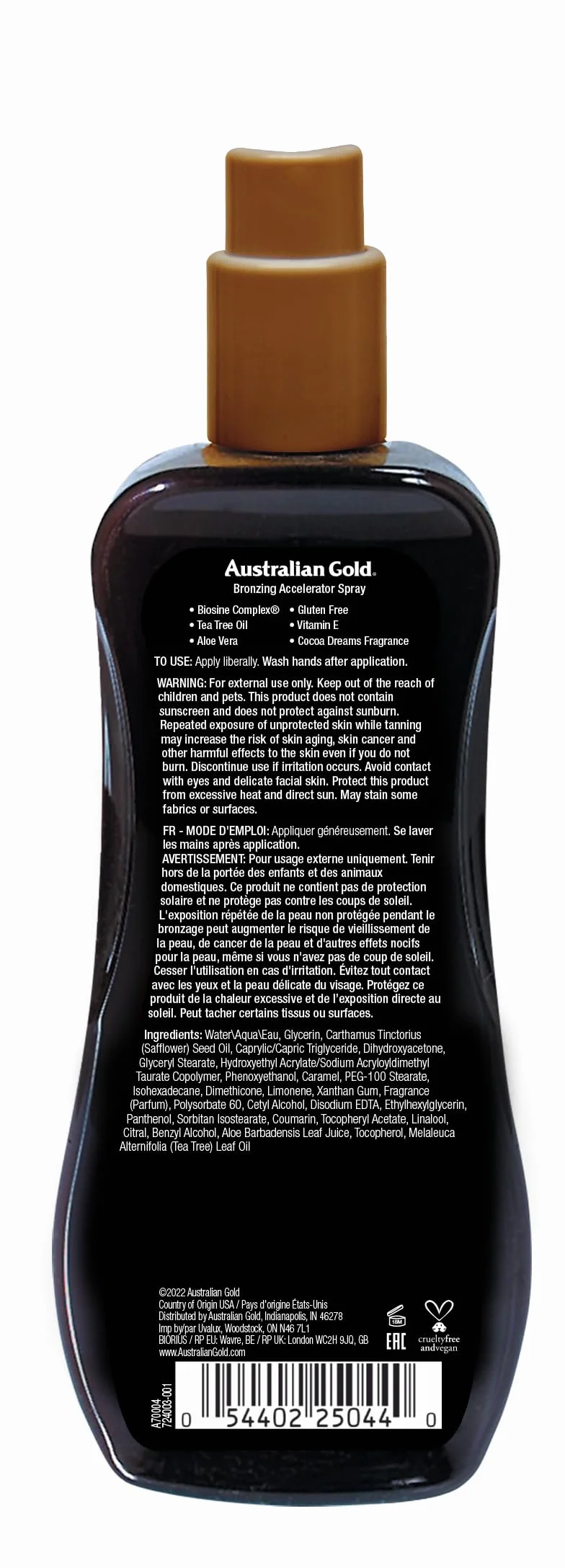 Australian Gold Dark Tanning Accelerator Spray Gel 237ml