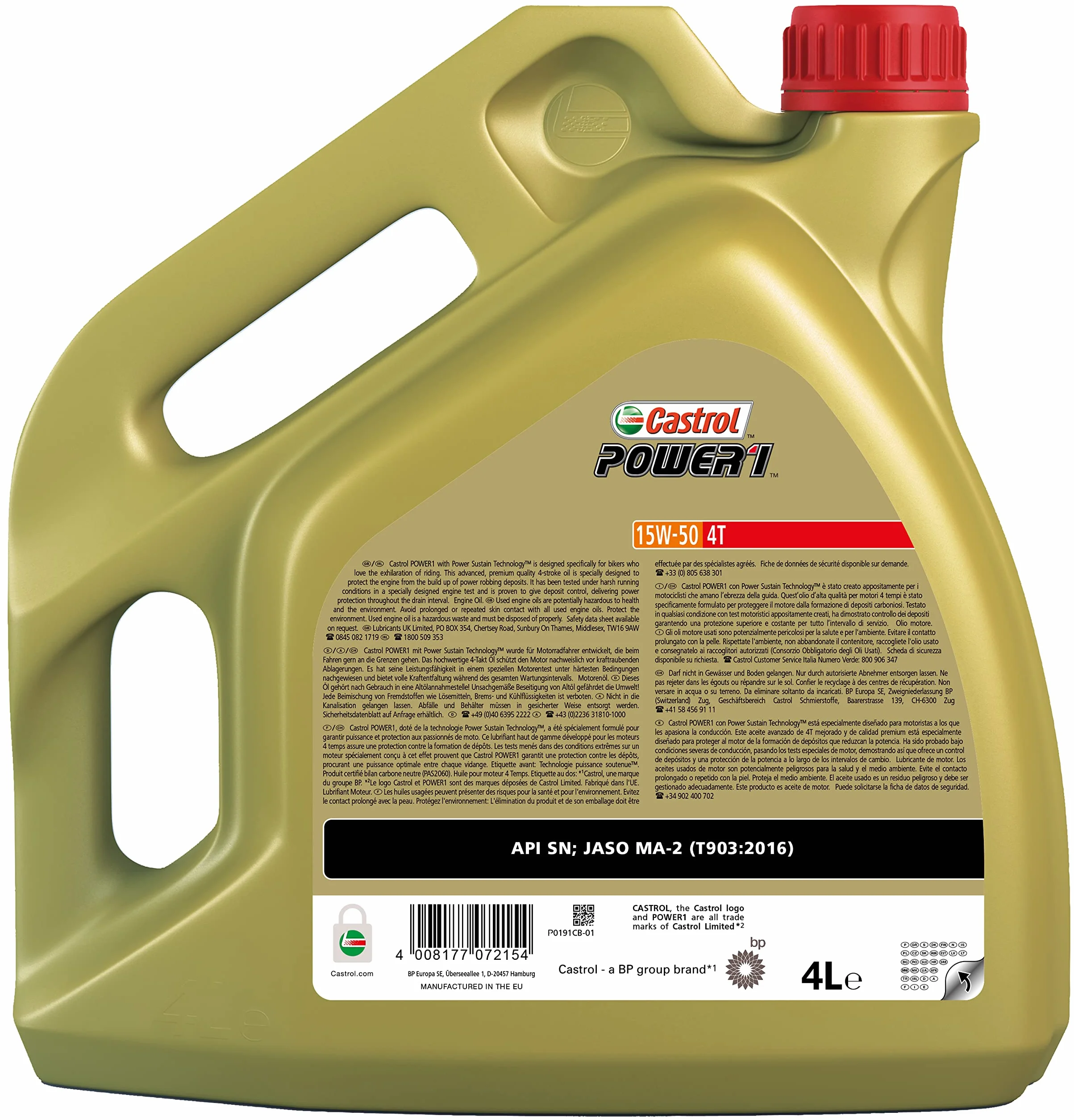 Castrol OLIO POWER 1 4T 15W-50 4LT