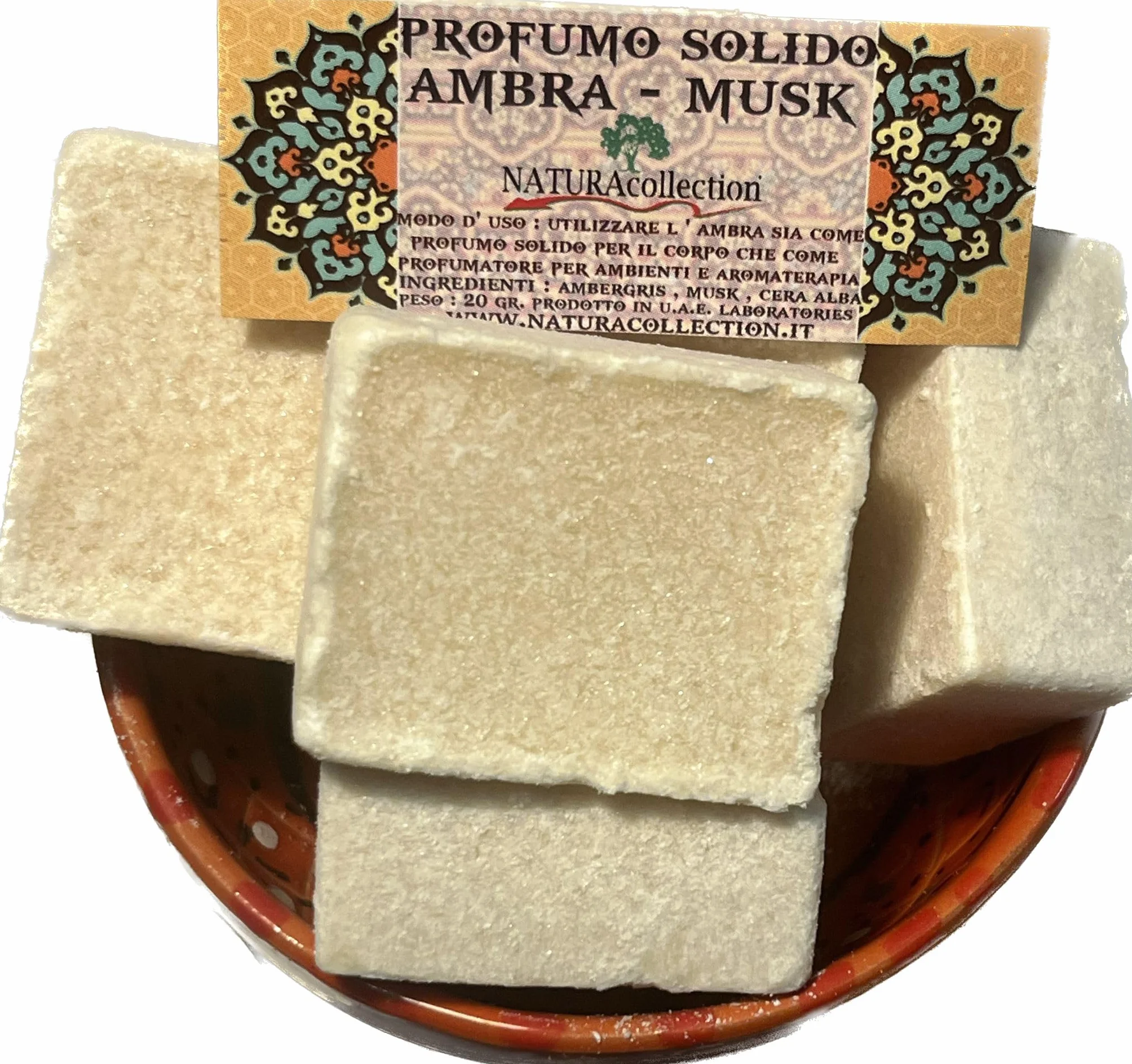 Amber Musk - Profumo Solido Ambra Grigia (1x25g) al Muschio Bianco Aroma Naturale & Duraturo | Unisex,Musk Jamid Amber
