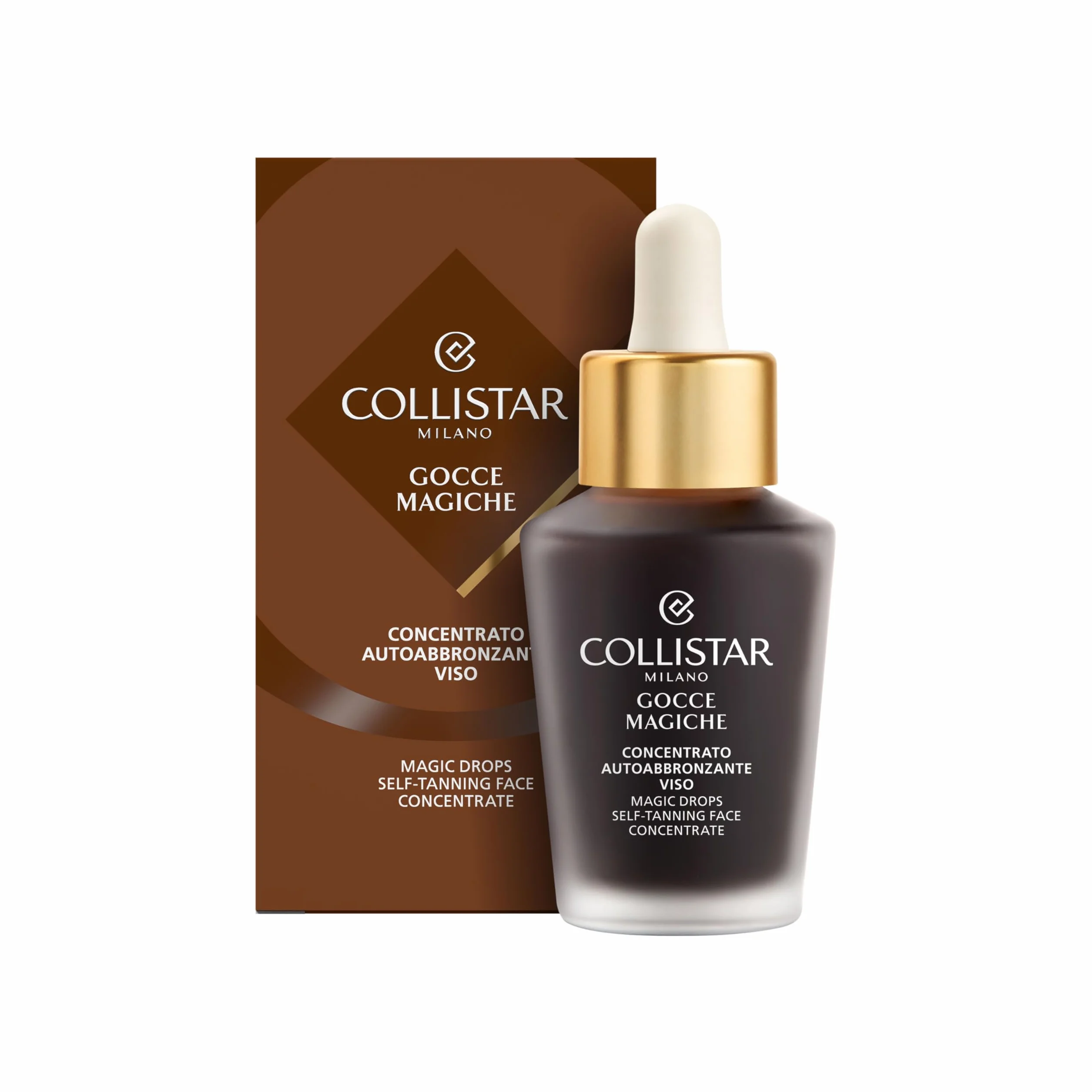Collistar Gocce Magiche Viso Autoabbronzante Concentrato Meno di 1 h Siero Illuminante Abbronzatura Intensa Naturale Antimacchia Idratante Antiage Vitamina E 30 ml