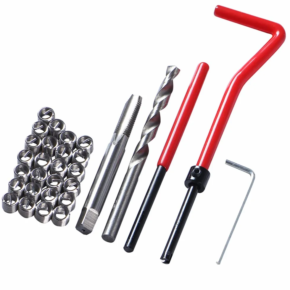 Kit di Riparazione Filetto M6x1.0mm Acciaio Inox 30 Pezzi Set per Auto