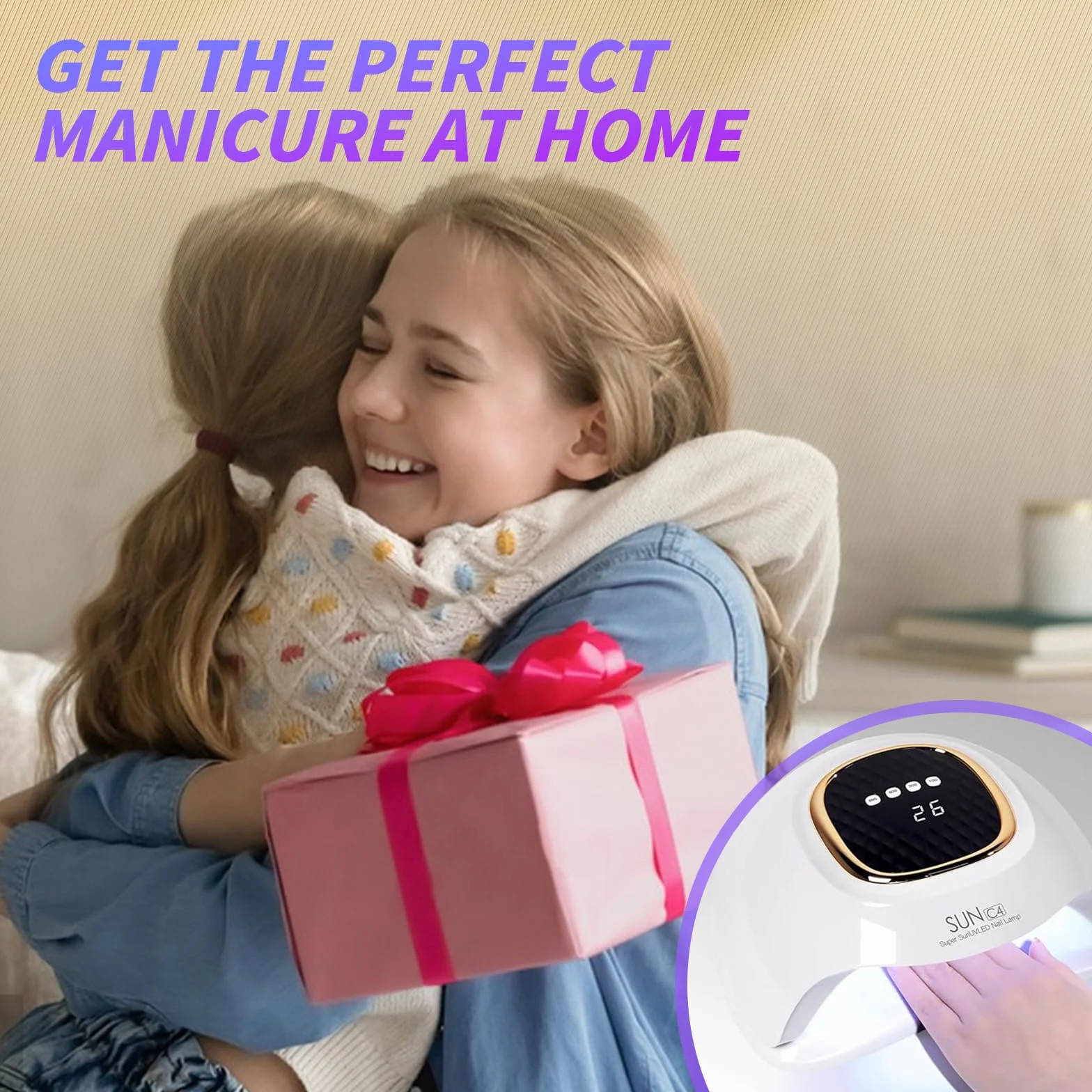 Lampada per unghie UV LED da 248 W, lampada per unghie in gel UV con 63 perle, sensore automatico e 4 impostazioni del timer, perfetta per casa e salone (C4)