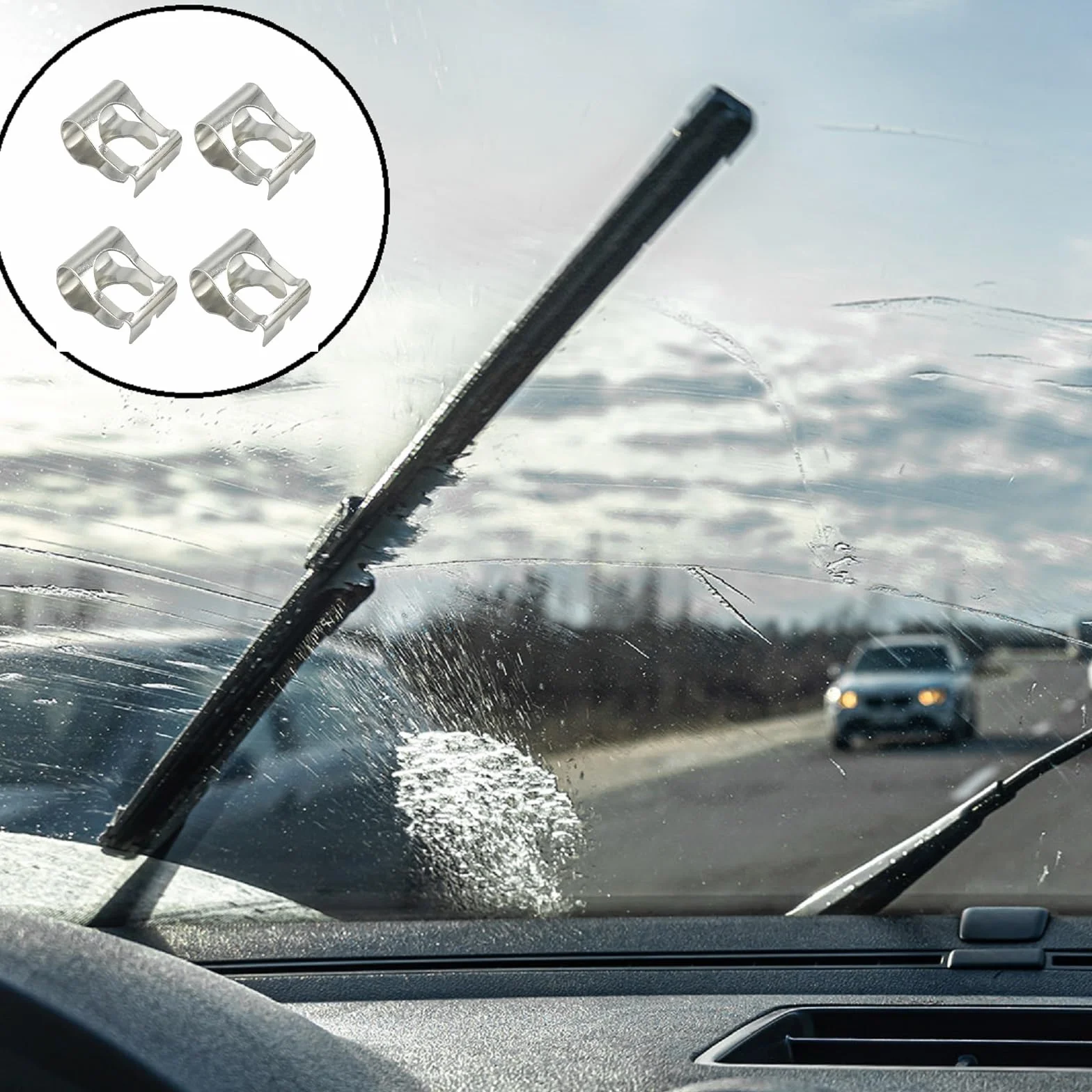 Kit Clip Riparazione Bracci Tergicristallo 4 Pezzi per Auto