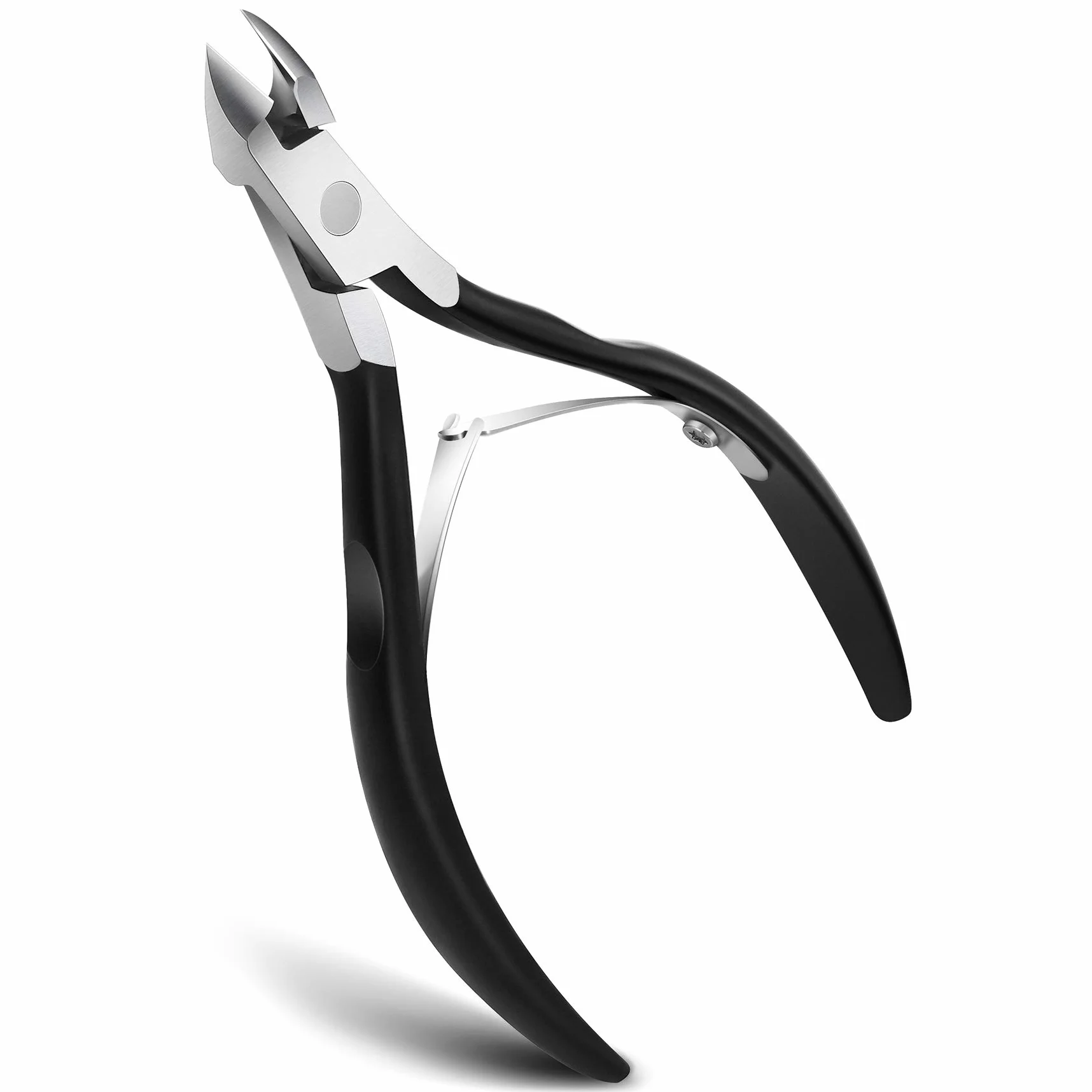 FERYES Trimmer per cuticole in acciaio inossidabile affilato Nero opaco