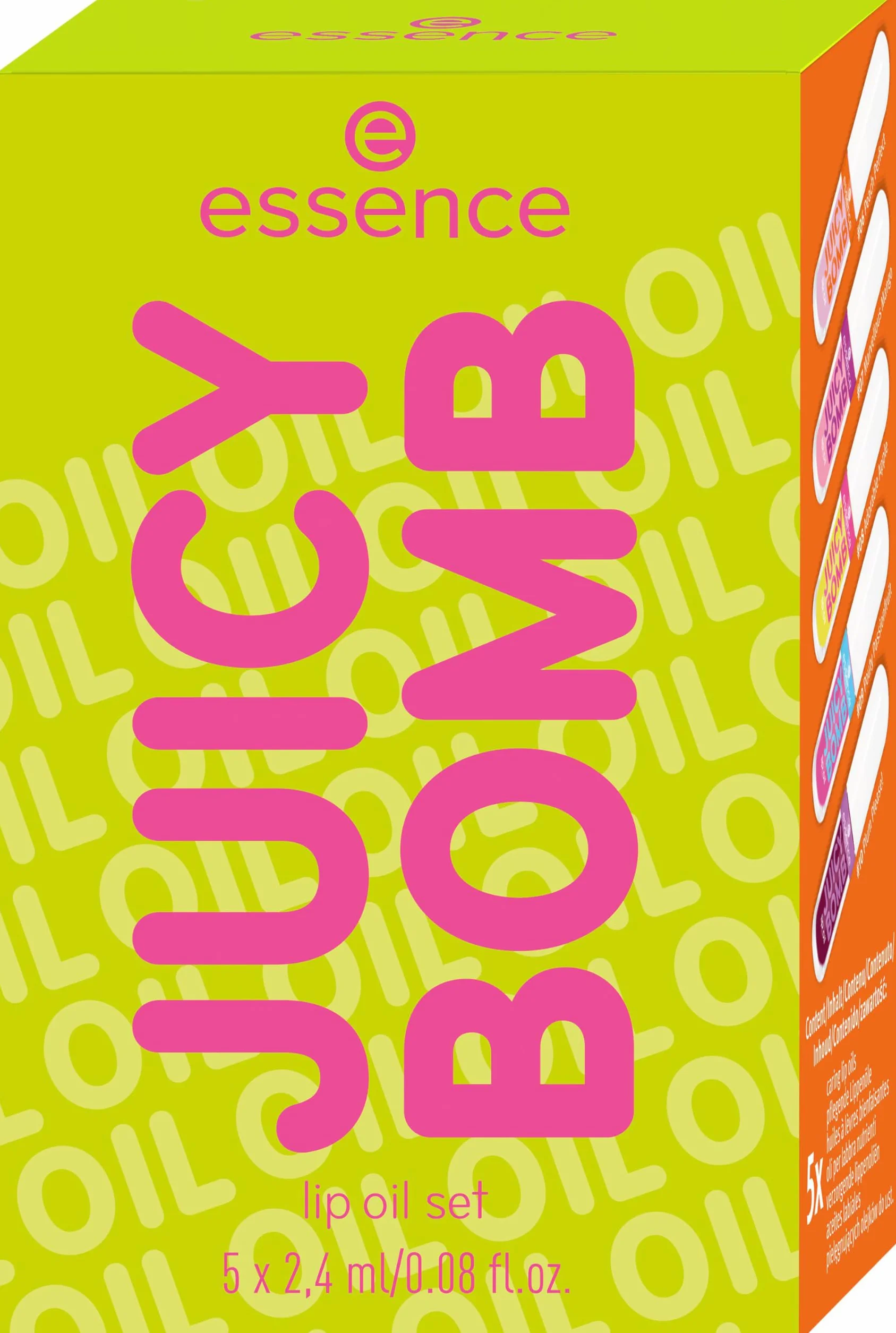 Essence JUICY BOMB Set olio labbra 2.4ml