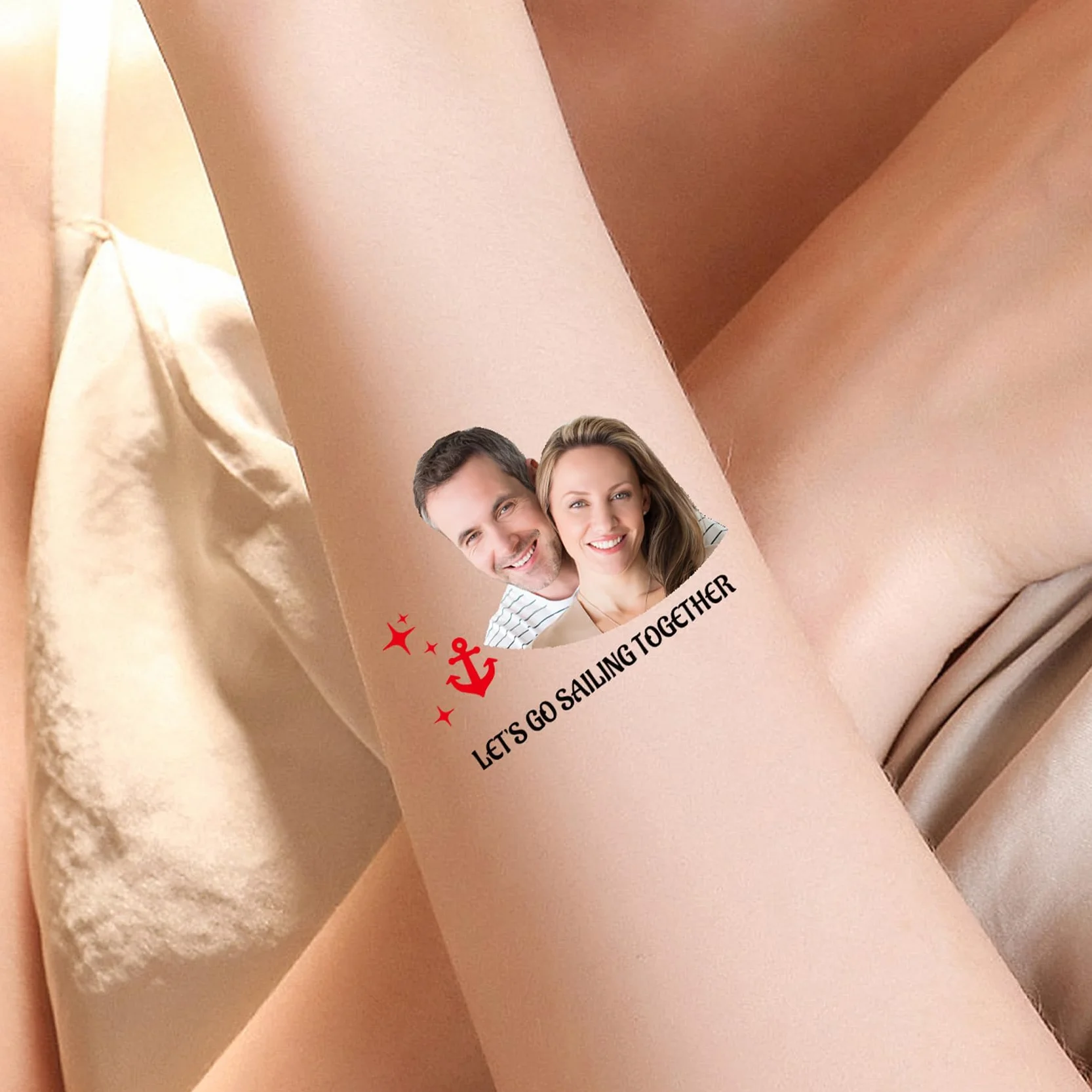 30 pezzi Tatuaggi Temporanei Personalizzati,Tatuaggi Personalizzati con Faccia Foto Nome Logo,Adesivi per Tatuaggi Impermeabili per Compleanno, Addio al Celibato,Iaurea,Matrimonio Bomboniere.
