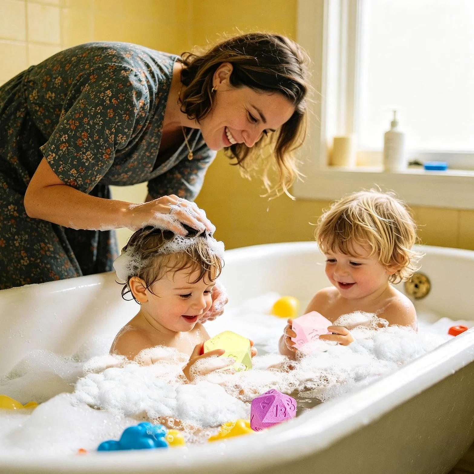 Bagnoschiuma con Dado Giocattolo Detergente Naturale Idratante | 8 Pezzi di Palline da Bagno Schiumose Profumate Per donne,mamma,moglie,nonna,ragazze,giovani,pelle secca