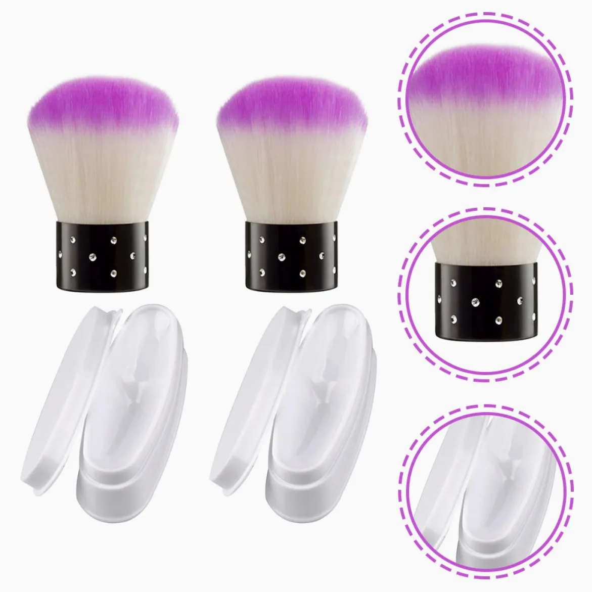 FRCOLOR 10 Set Dip French Dip Powder Nail Kit Dip Powder Organizer Strumenti per Manicure Organizzatori di Polvere con