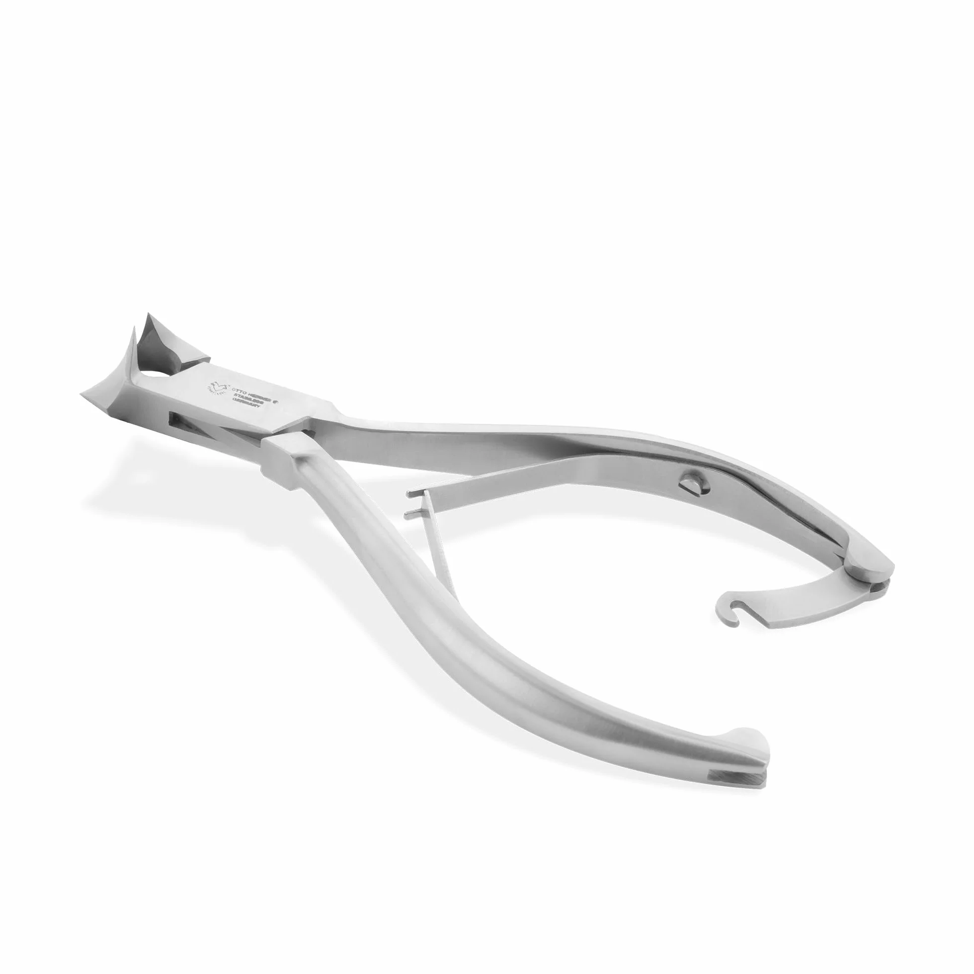 OTTO HERDER Tagliaunghie 14 cm acciaio inox 2 cm superficie di taglio cuffia in pelle per unghie forti e spesse
