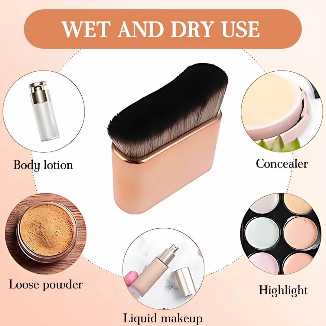 1 Pezzo Pennello per Fondotinta,Spazzola Abbronzante, Kabuki Brush,Spazzola per trucco per il Corpo, Foundation Brush per corpo e gambe Pennello Abbronzante