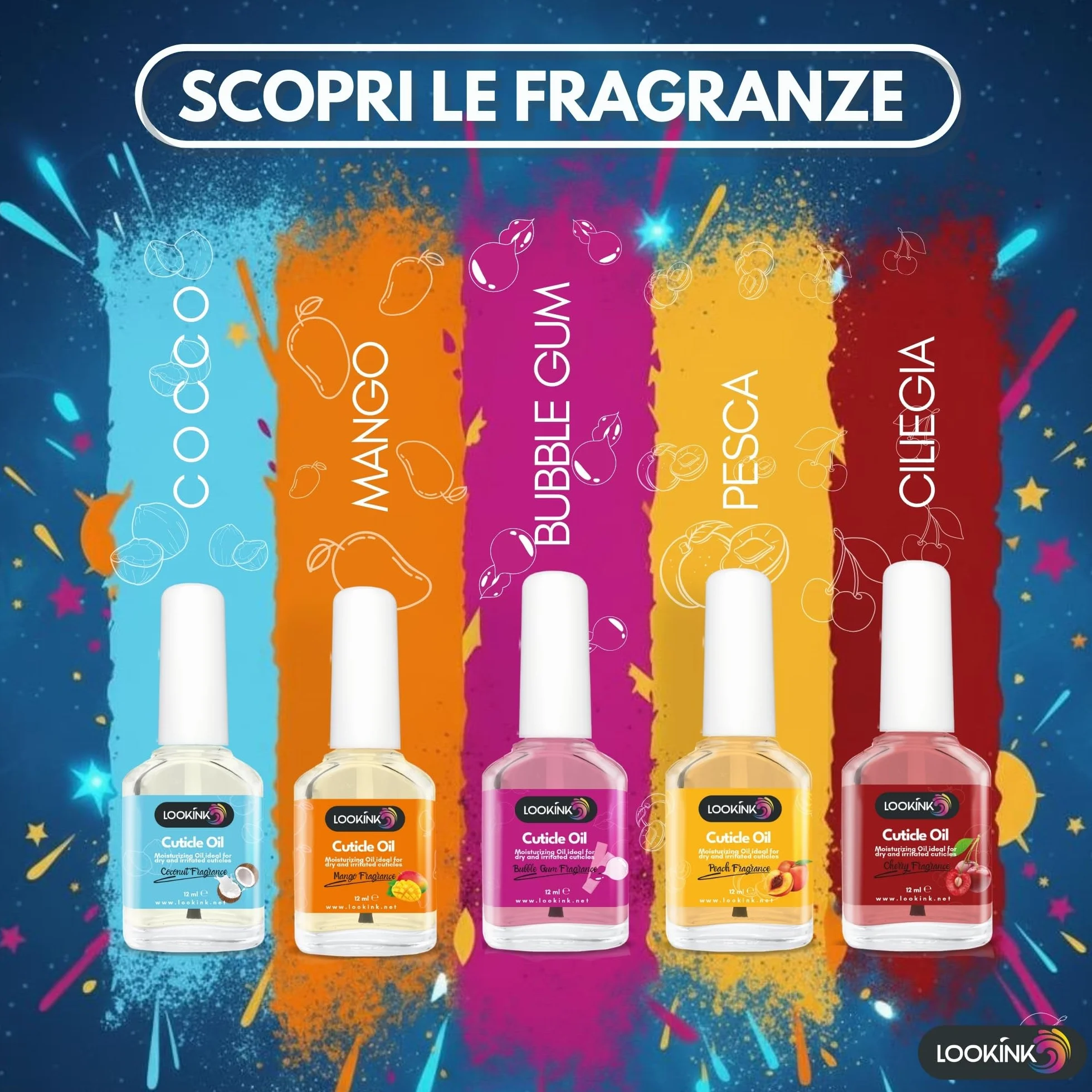 Olio Cuticole Unghie Professionale 12 ml, Fragranza Cocco, Idratante e Nutriente per Cuticole di Mani e Piedi