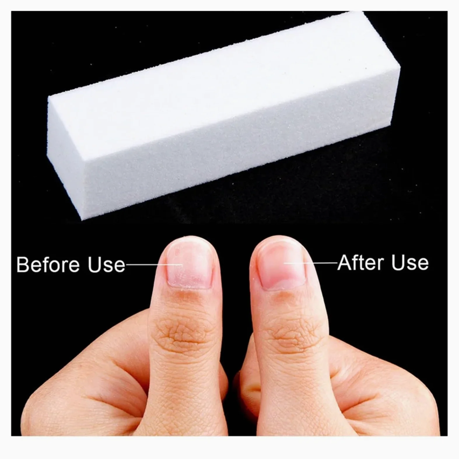 10/20/50 pezzi professionali for unghie, lime for unghie, lucidatrici, blocchi for manicure e pedicure, spugne for lucidatura, strumenti for nail art(20pcs White)