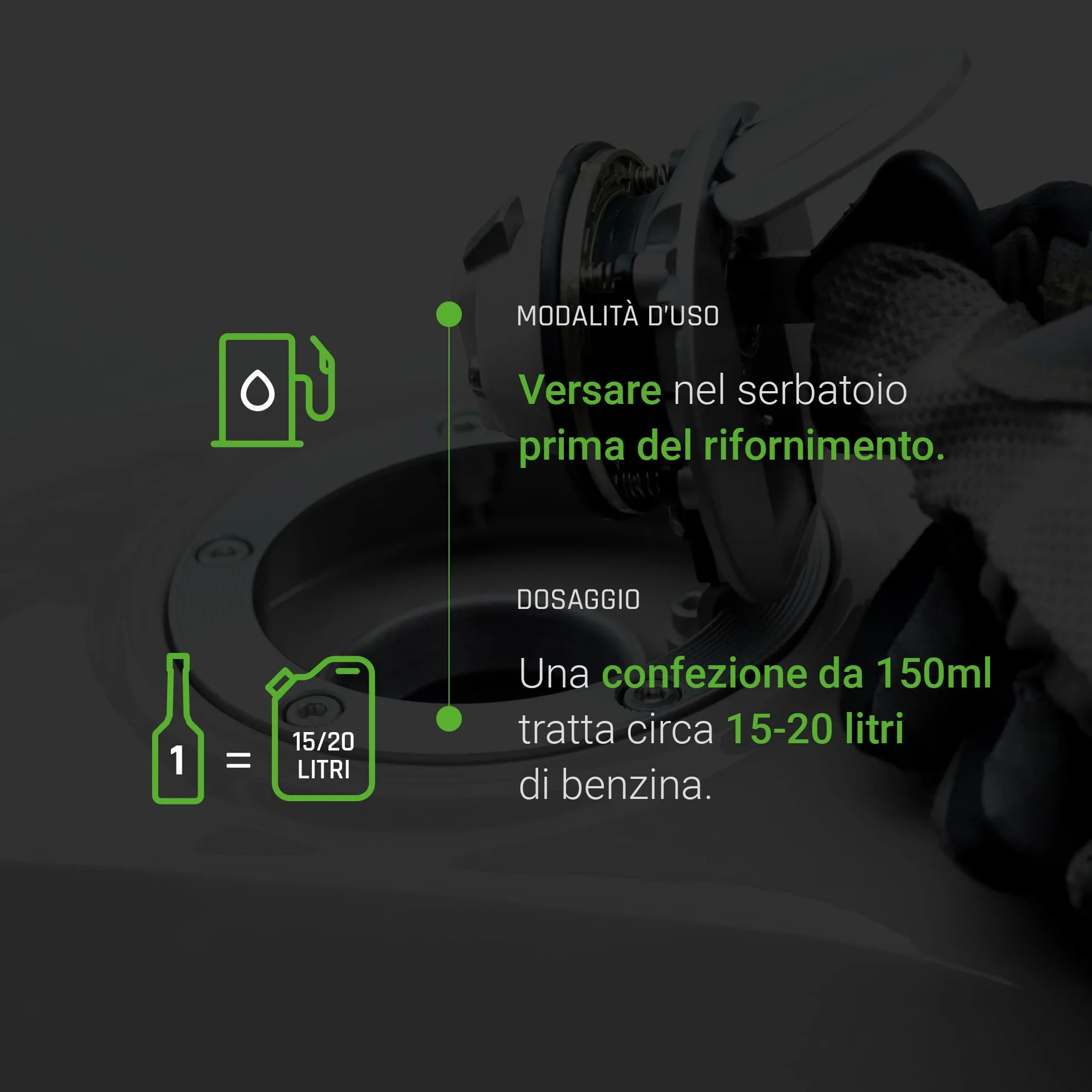 Bardahl Repower Moto Top Gasoline 150 ml Pulisce Iniettori Valvole Camera Combustione Benzina 2T 4T