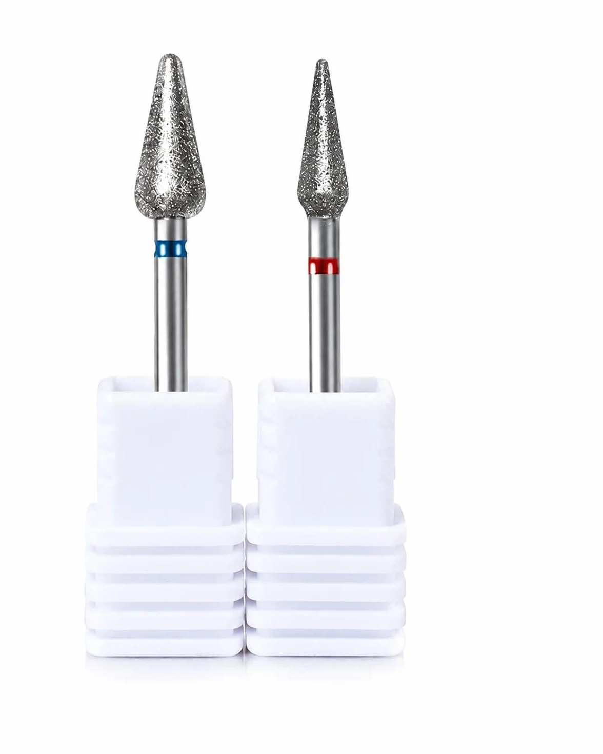 Punte Fresa Unghie 2 Pezzi Carburo di Tungsteno per Gel Acrilico Rimozione Smalto Semipermanente