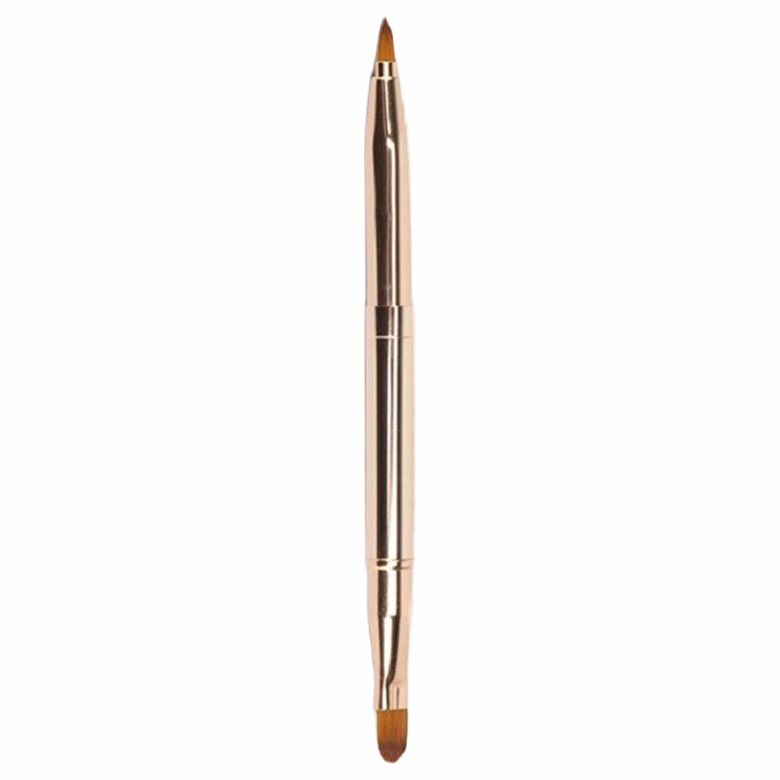 Pennello per labbra a doppia estremità, applicatore retrattile per trucco, labbra e rossetto, strumento di miscelazione con tappo per lucida, ombretto, pennello cosmetico multiuso per kit
