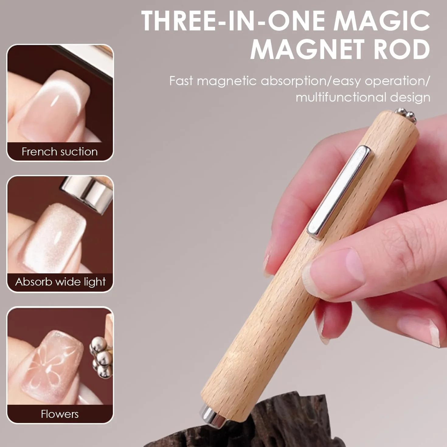 2 Pezzi di Occhio di Gatto Magneti, Chiodo Magnete Strumenti, Cilindrico Forte Magnetico Pietre, Adatto per Saloni di Bellezza E Casa Fai da Te Nail Art.