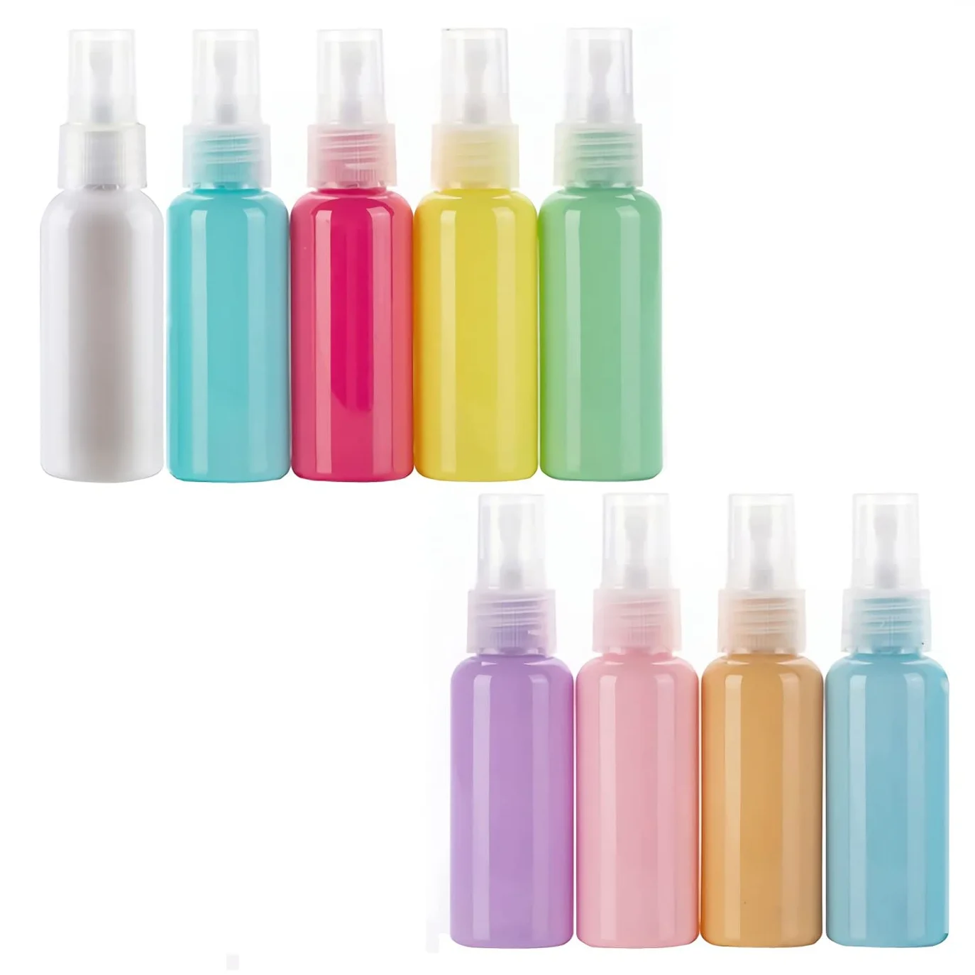 50 Pezzi 50ml Viola plastica flacone spray Con Sprayer Mini Flacone Spray Portatile Riutilizzabile per Nebbia, Bottiglia di Profumo, Cosmetica, Viaggio
