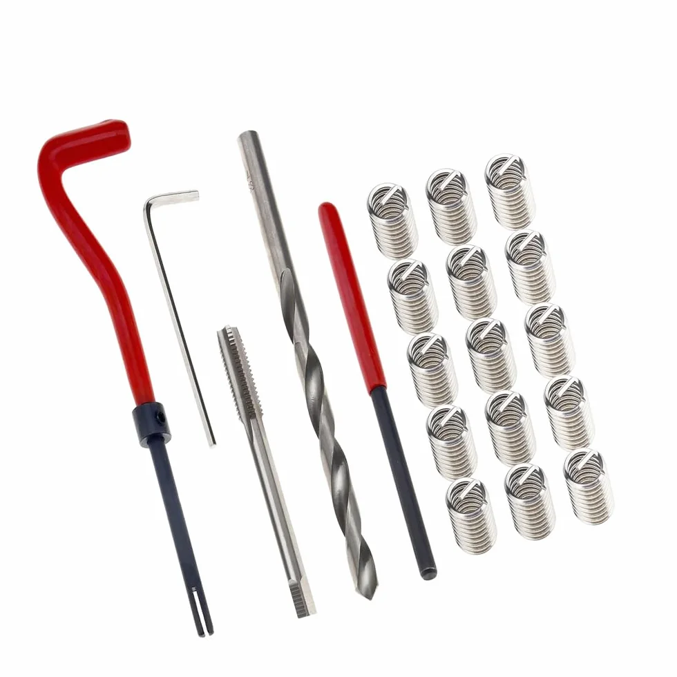 Kit riparazione filettatura M10 x 1,5 mm Helicoil, inserto filettato metrico, attrezzi per rubinetto a mano