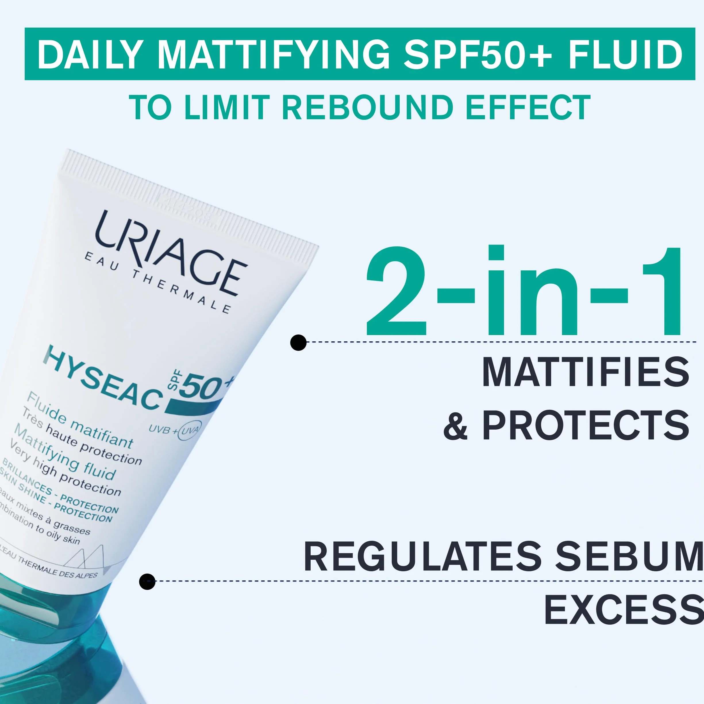 Uriage Hyseac Fluido solare con SPF 50+, 50 ml