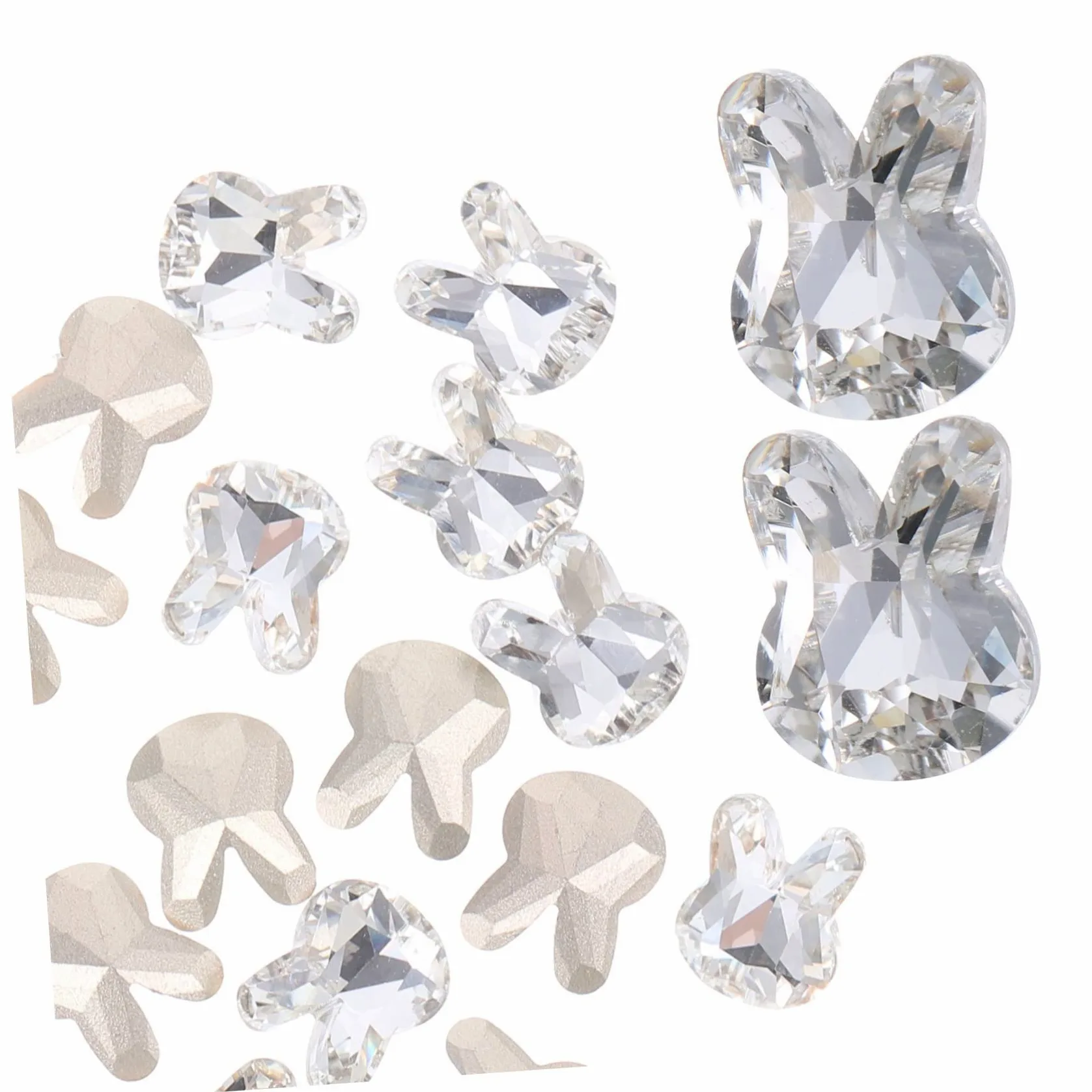 5 Set Gioielli Con Diamanti Per Unghie Decalcomanie Per Le Nail Art Dito Del Piede Coniglio Bunny Adornare Certamente Ornamento Per Manicure Fai Da Te Fette Di Unghie 20 Pezzi*5